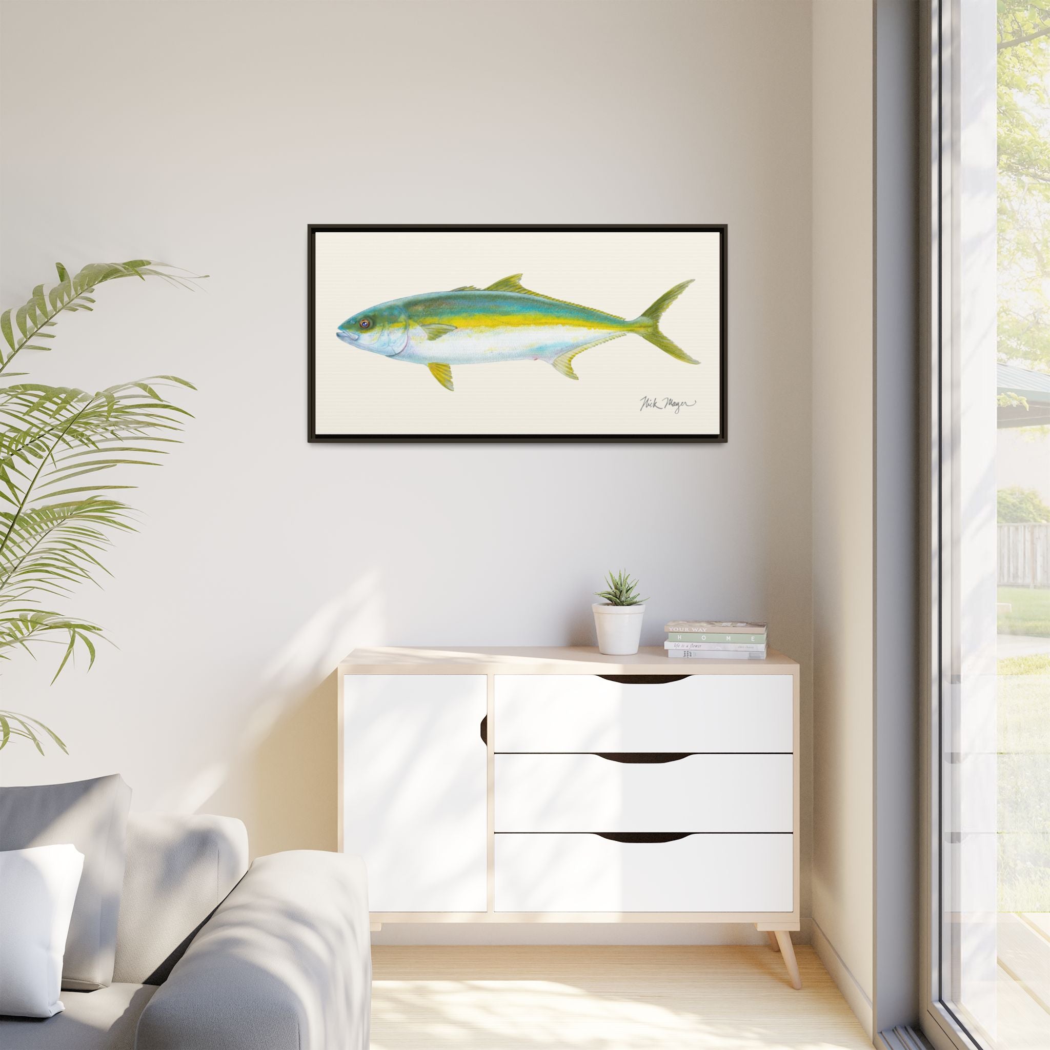 California Yellowtail I Framed Canvas Print Printify