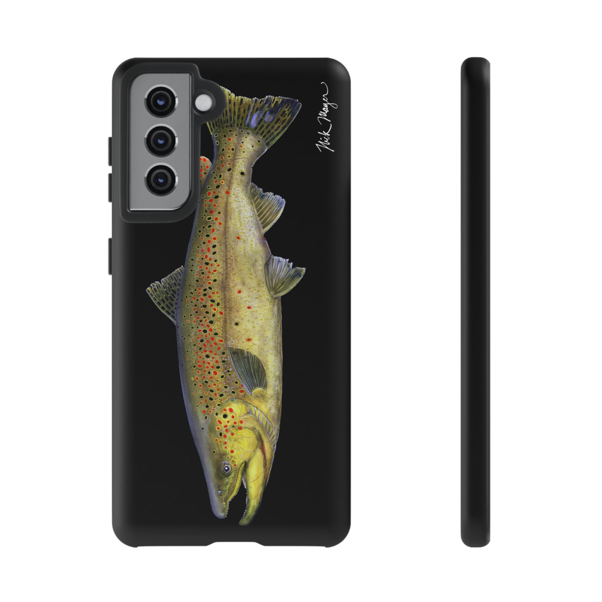 Brown Trout Black Phone Case (Samsung)