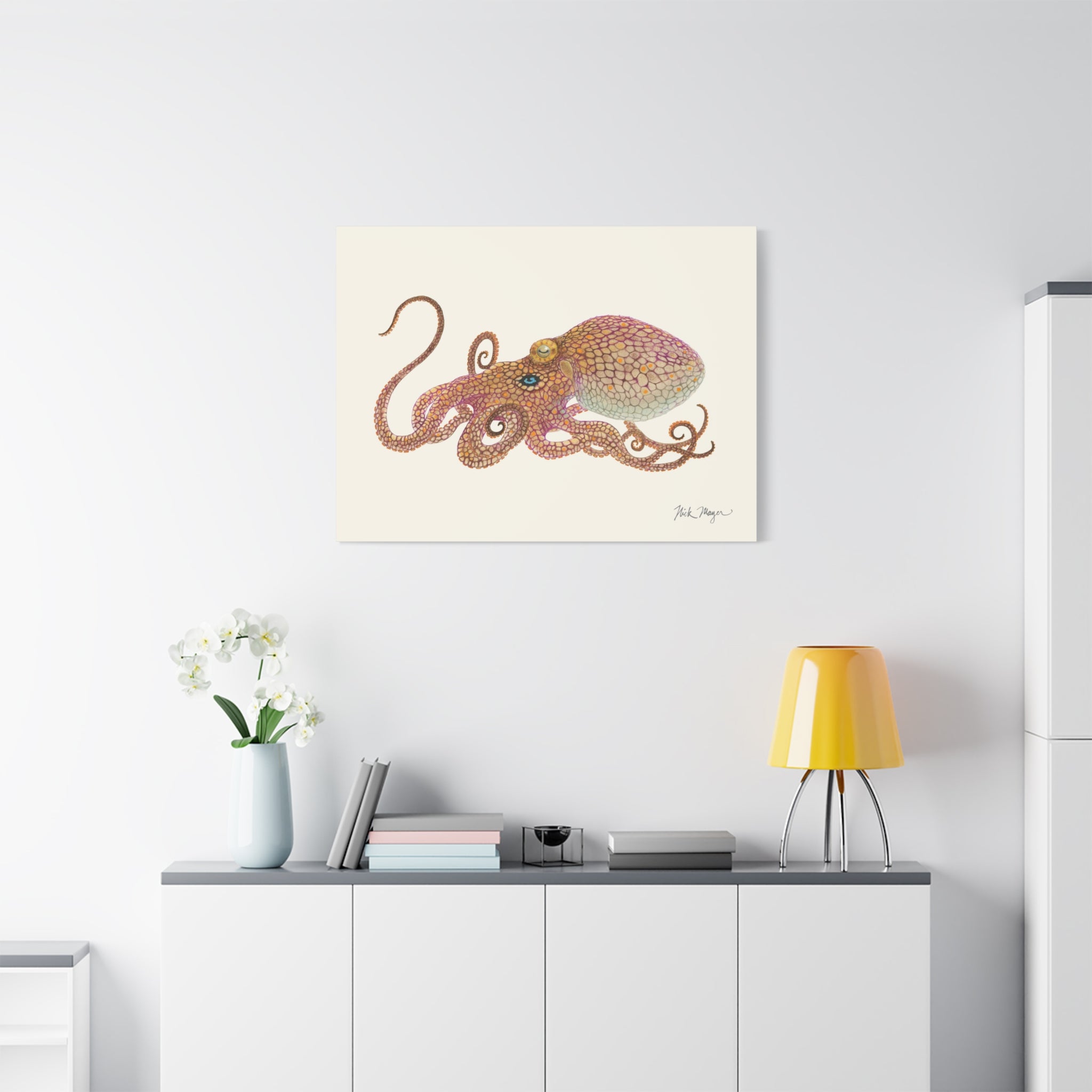 California Two Spot Octopus Canvas Print