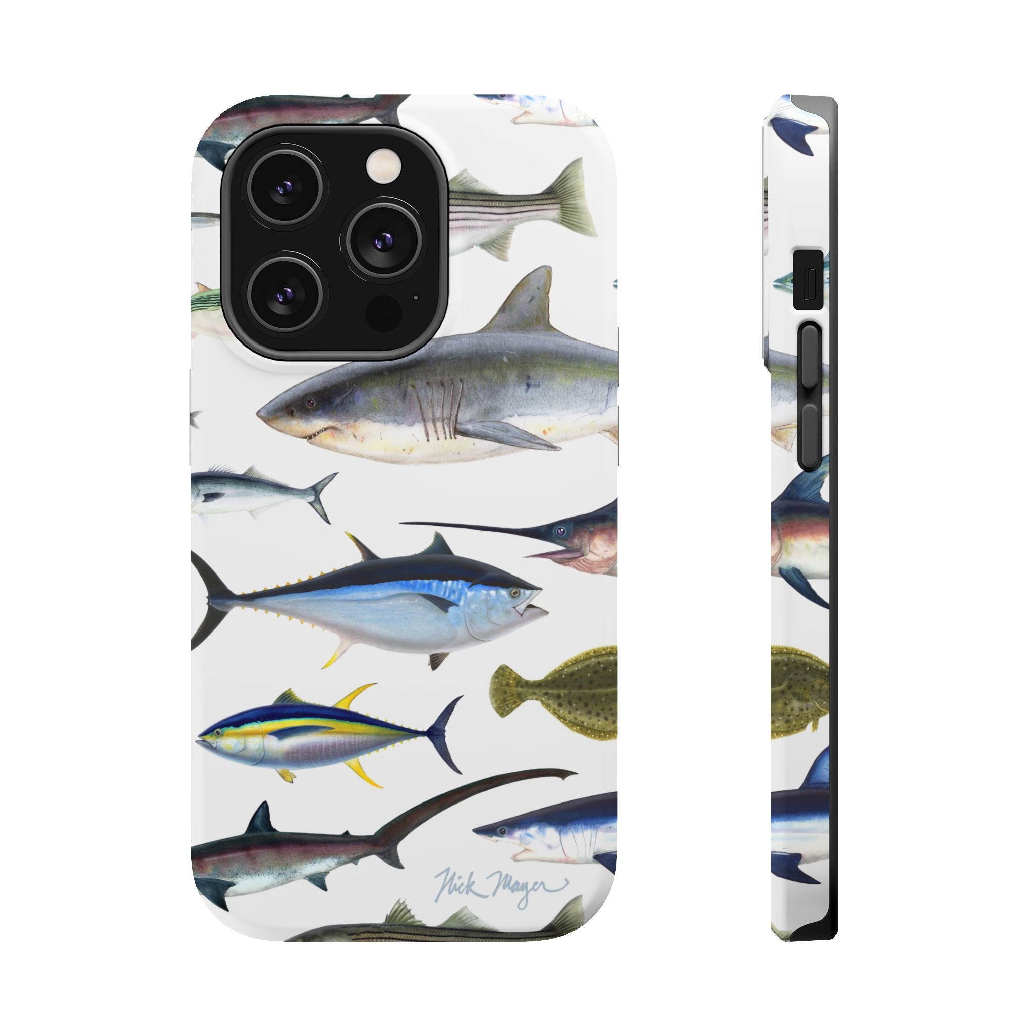 New England Fish White MagSafe iPhone Case