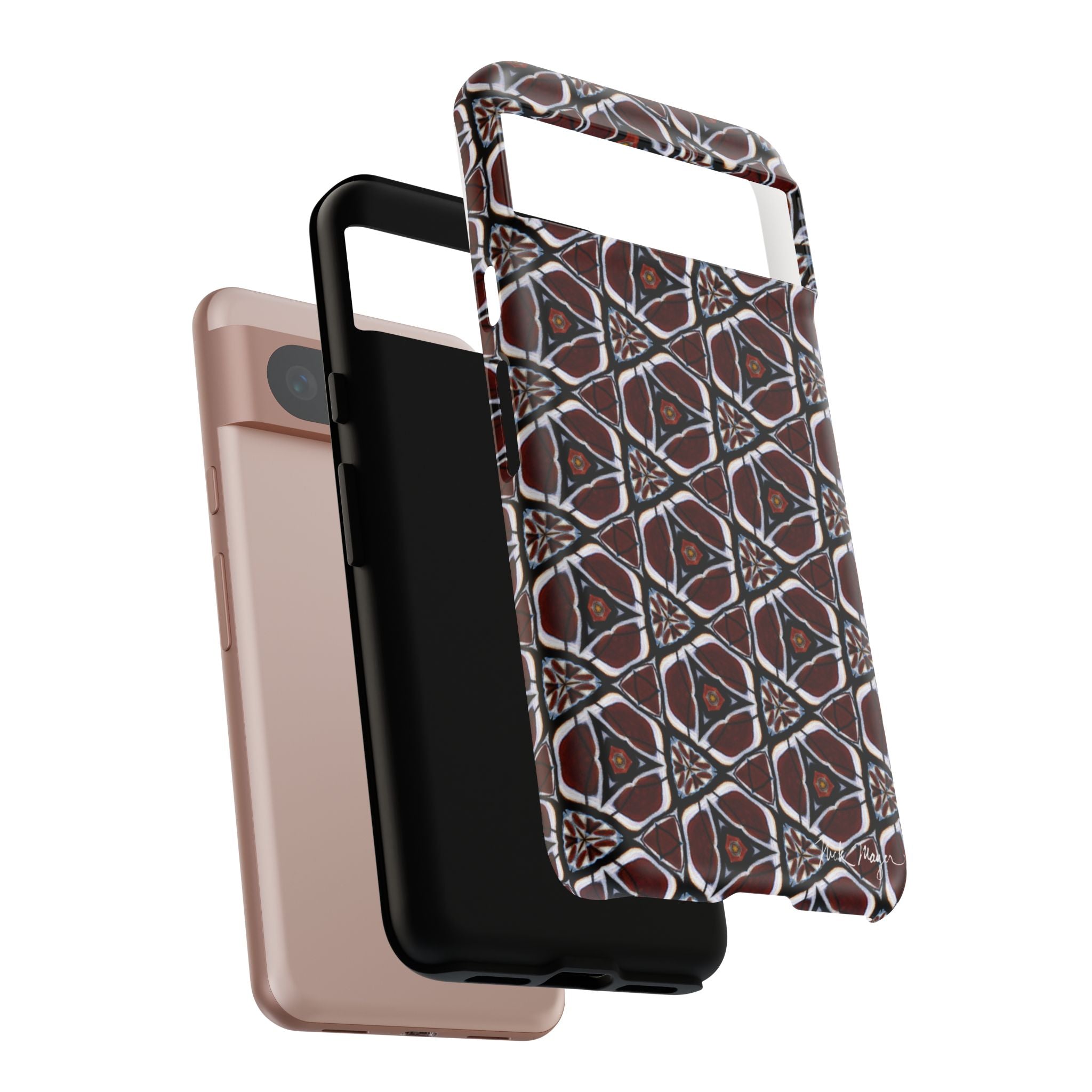 Maroon Butterfly Pattern Phone Case (Samsung)