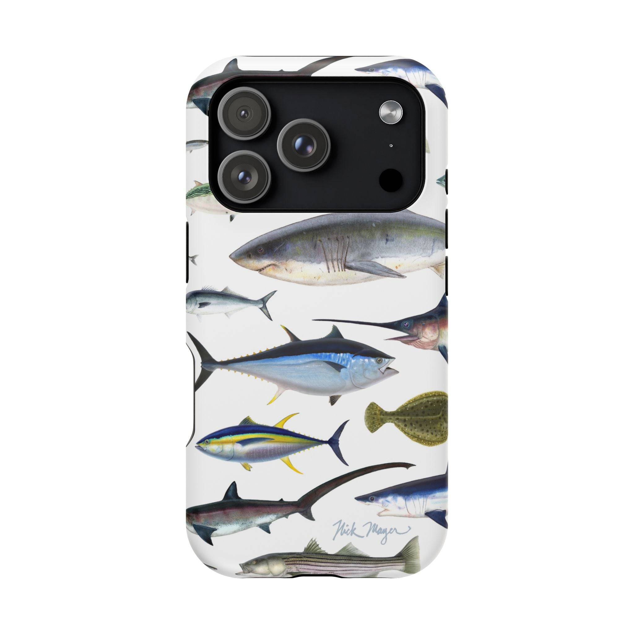 New England Fish White MagSafe iPhone Case