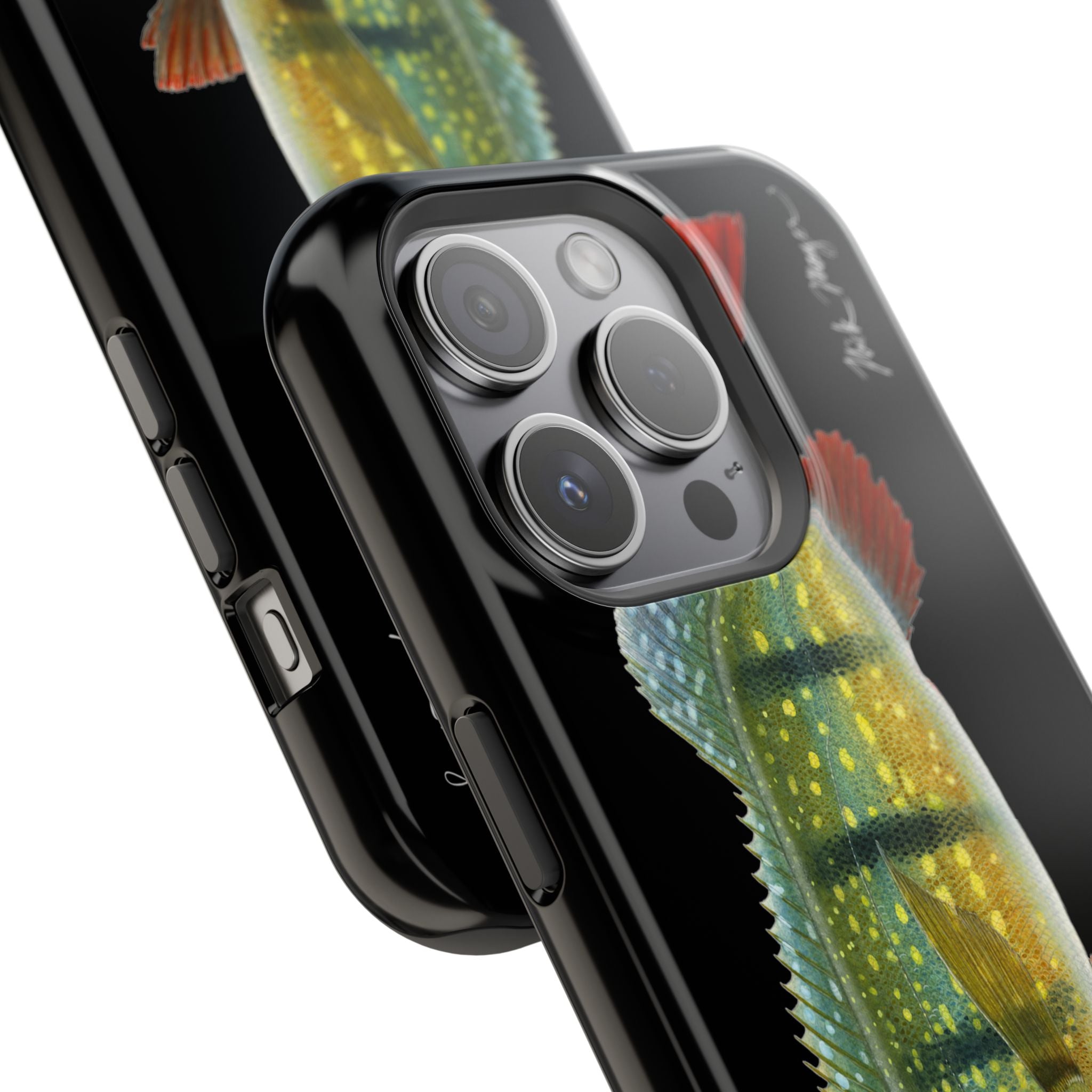 Peacock Bass MagSafe Black iPhone Case