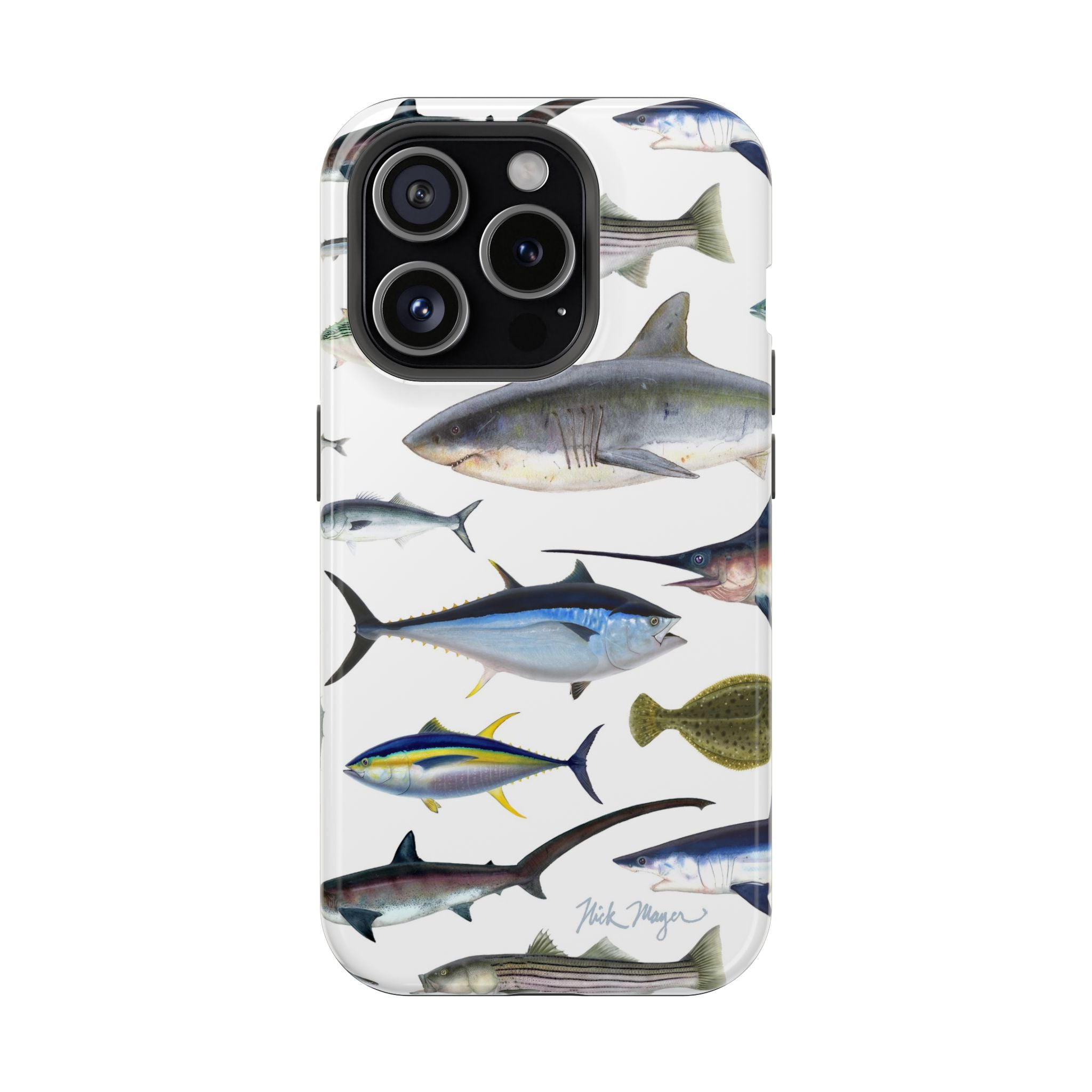 New England Fish White MagSafe iPhone Case