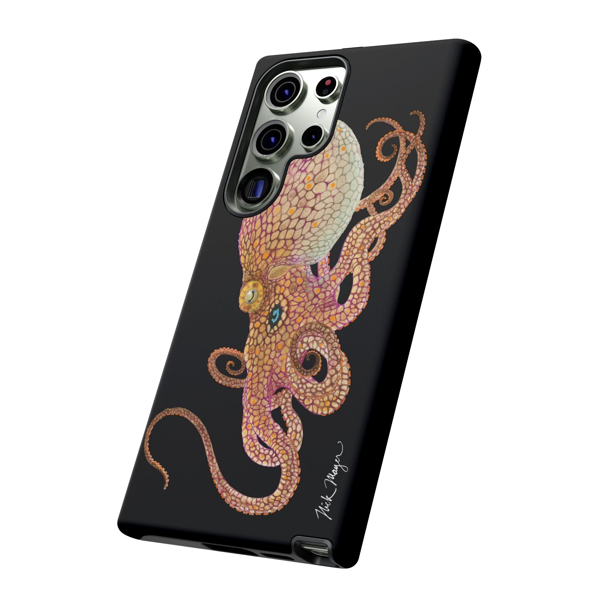 Two Spot Octopus Black Phone Case (Samsung)