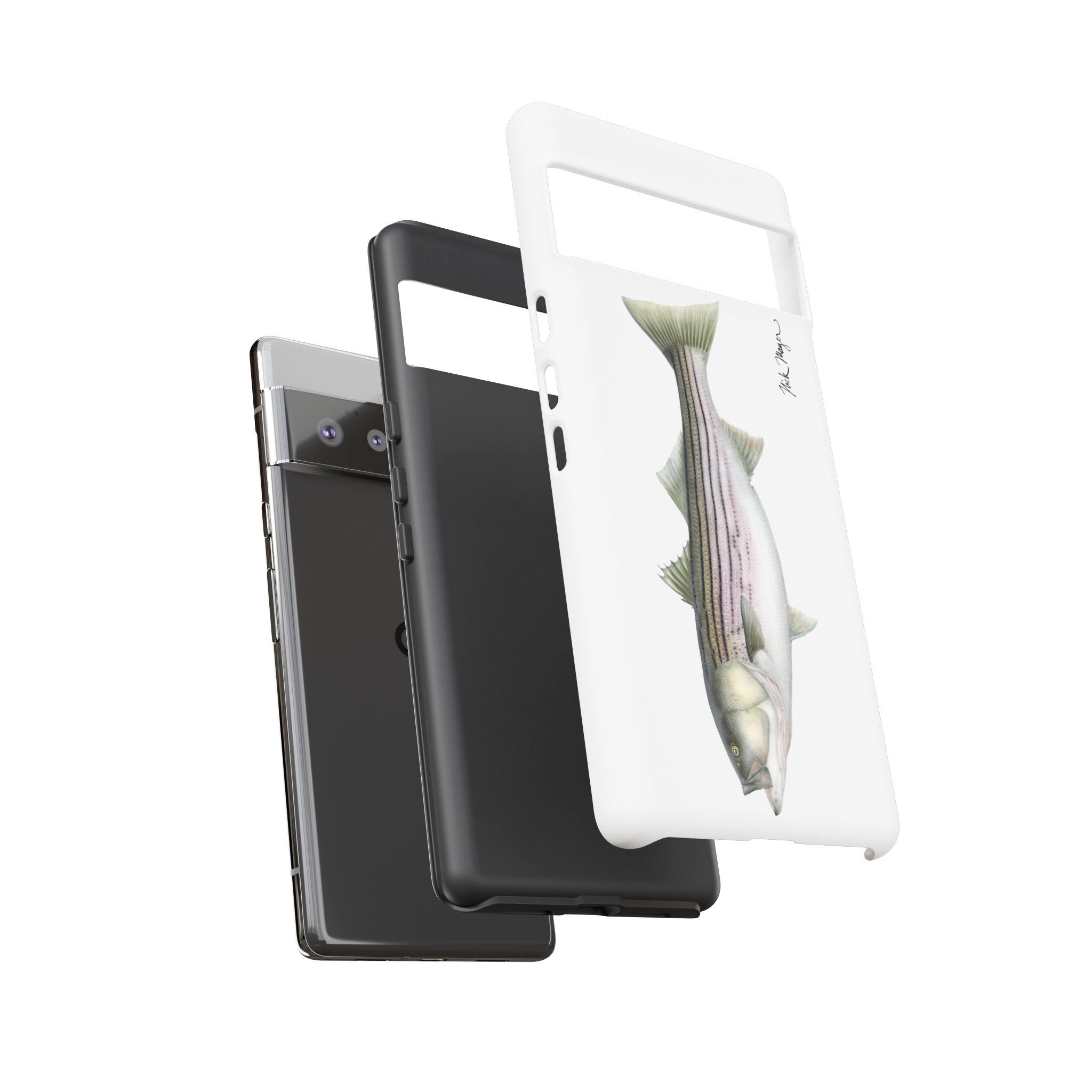 30 lb Striper White Phone Case (Samsung) Printify