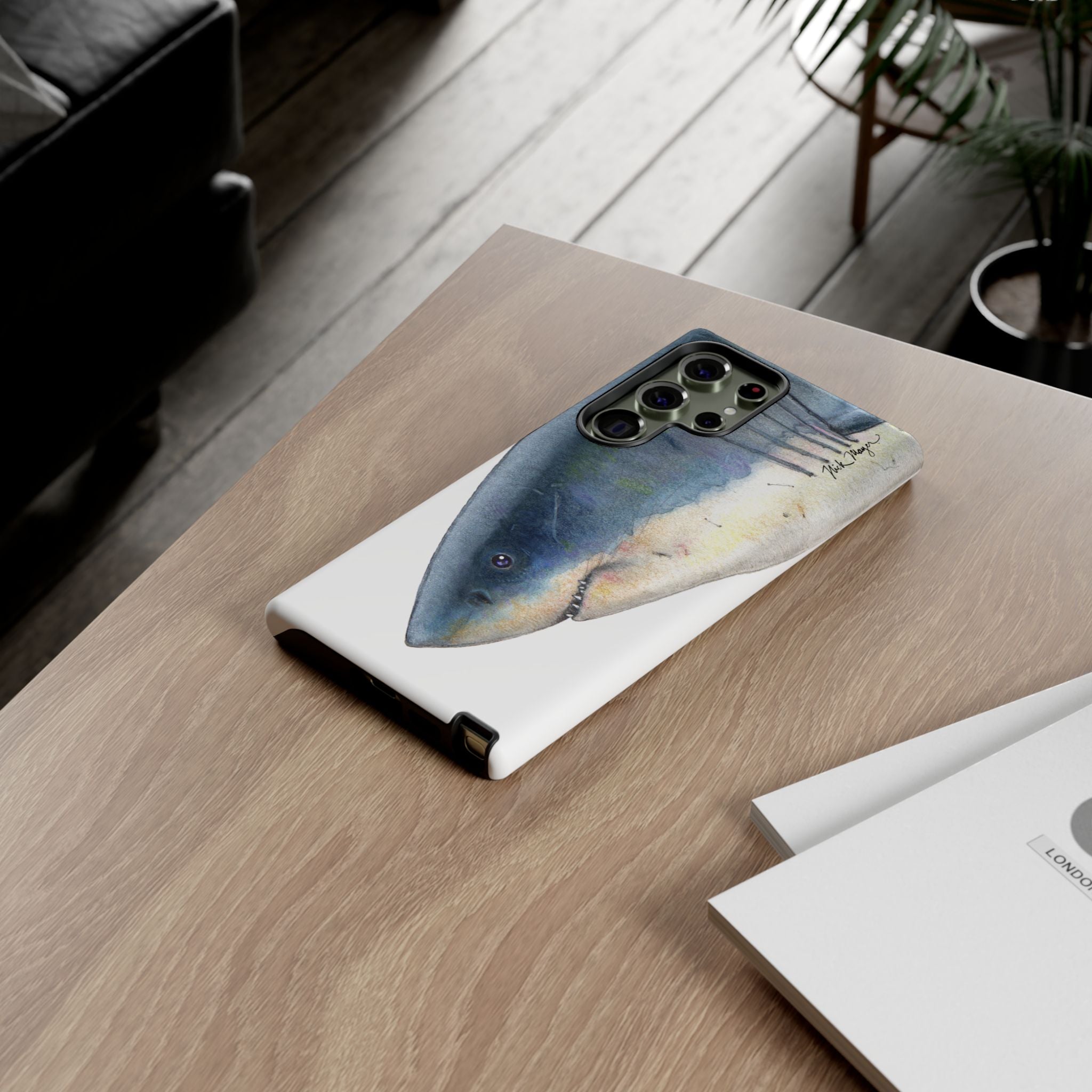 Great White Shark Face Phone Case (Samsung) Printify