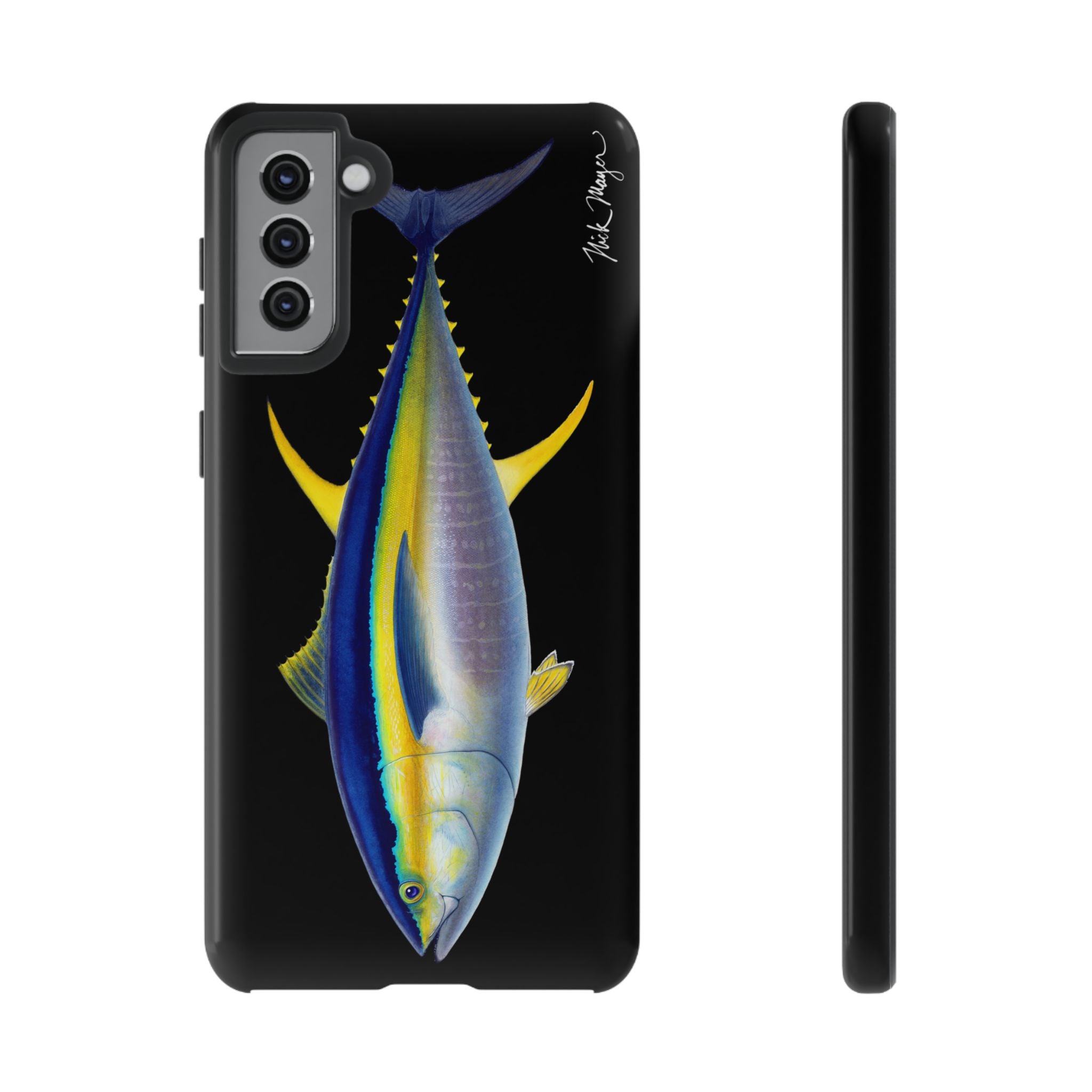 Yellowfin Tuna Black Phone Case (Samsung) Printify