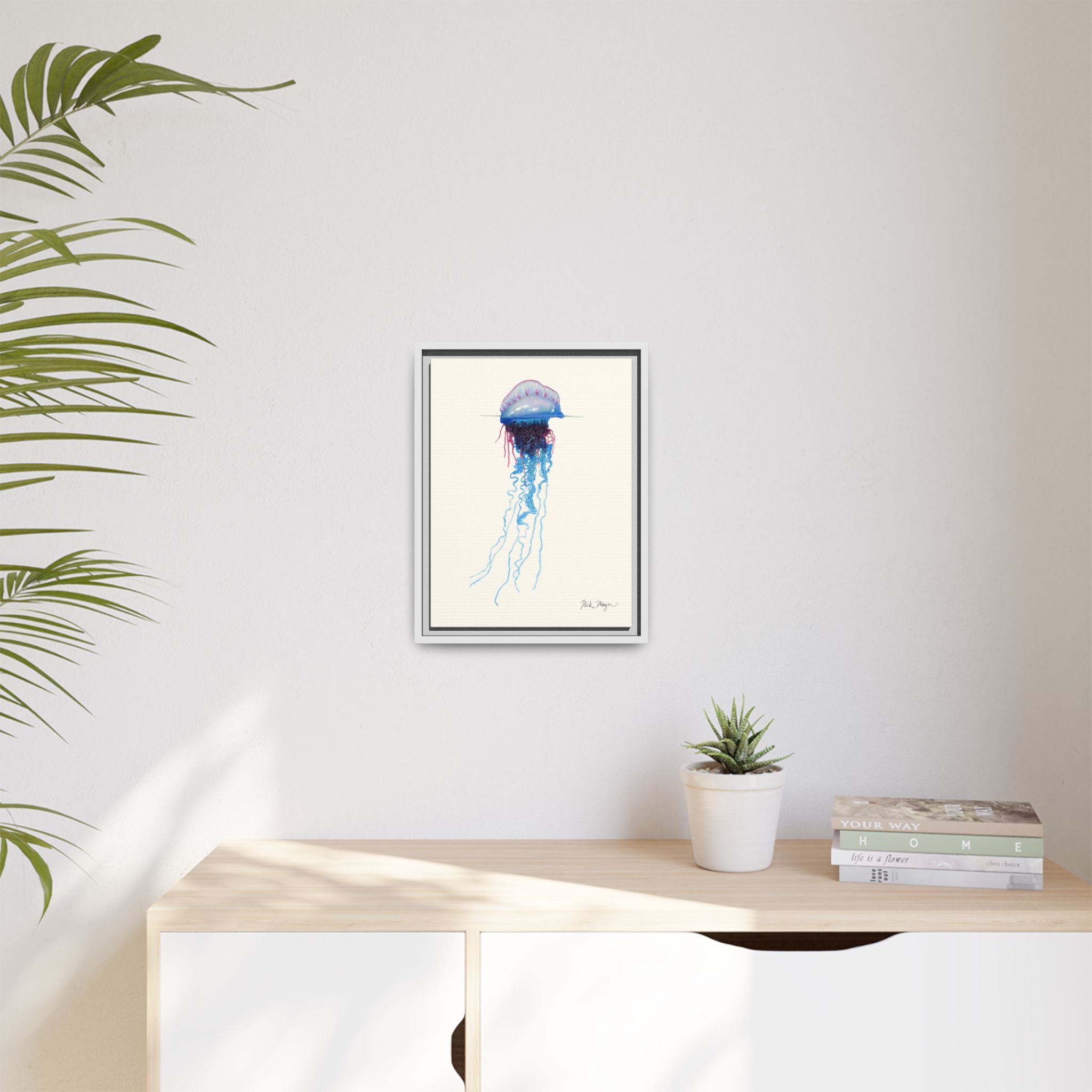 Portuguese Man O' War Framed Canvas Print Printify