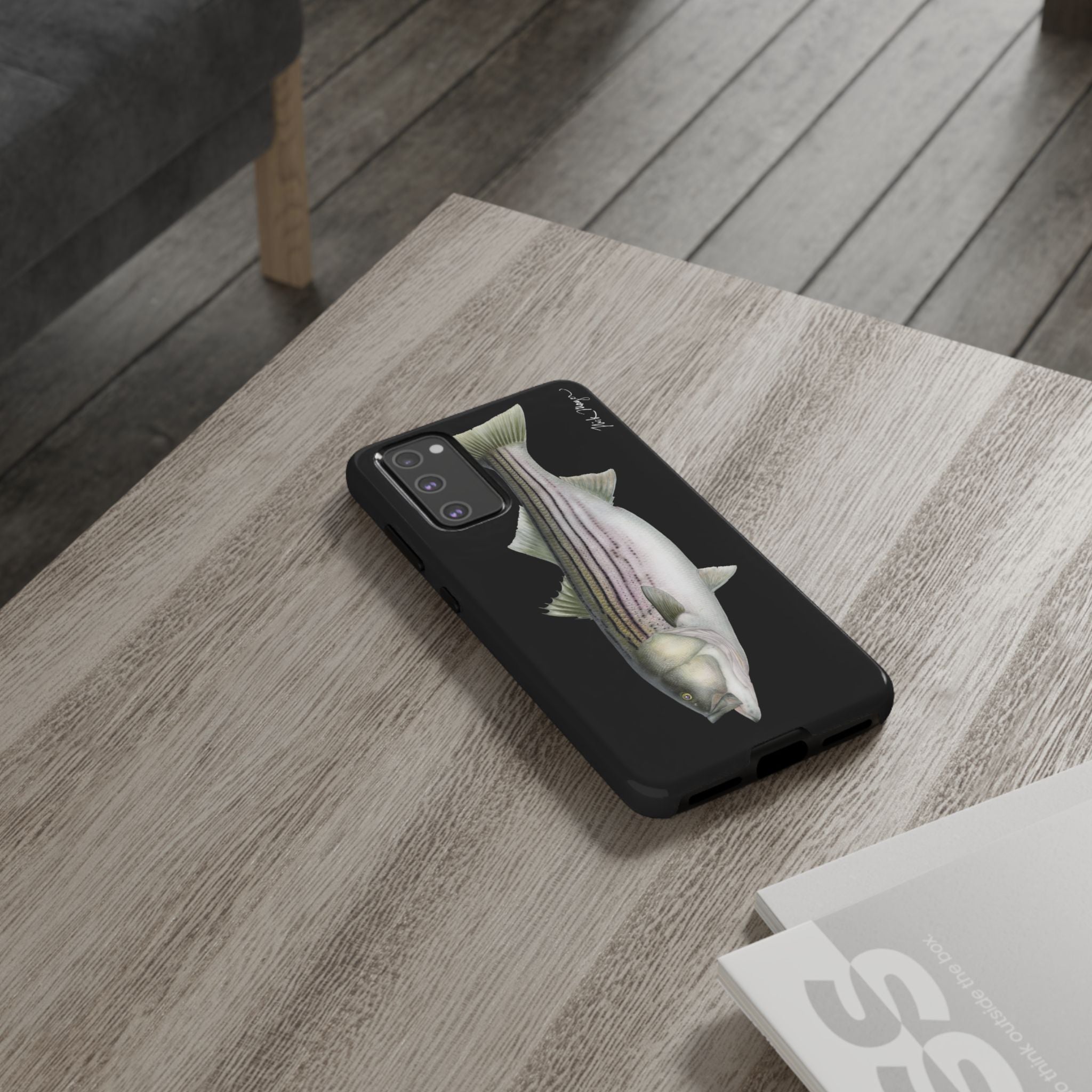 30 lb Striper Black Phone Case (Samsung) Printify