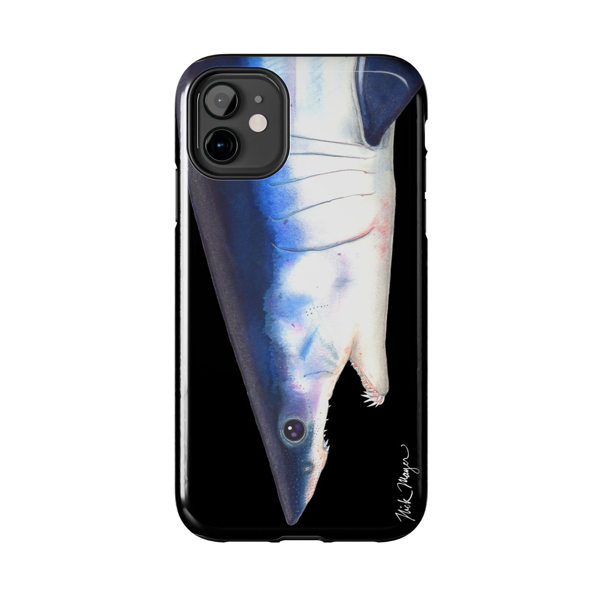 Mako Shark Face Black Case (iPhone) Printify