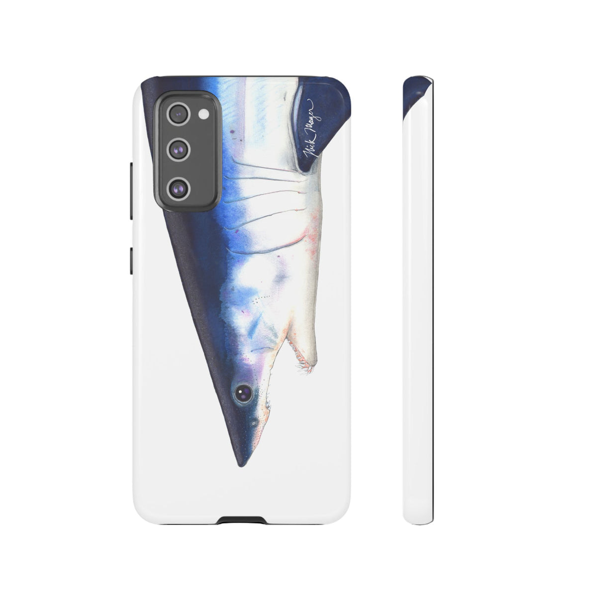 Mako Shark Face White Phone Case (Samsung) Printify