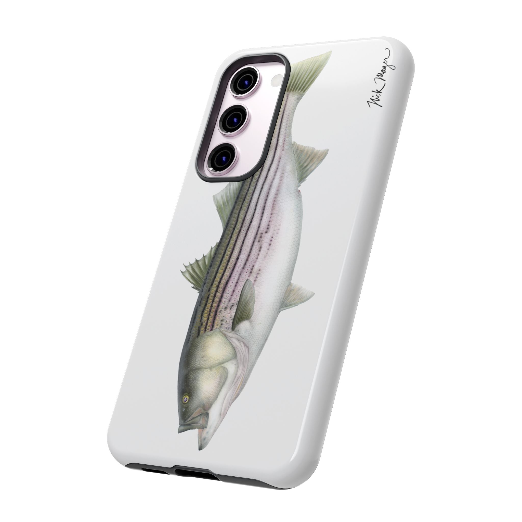 30 lb Striper White Phone Case (Samsung) Printify