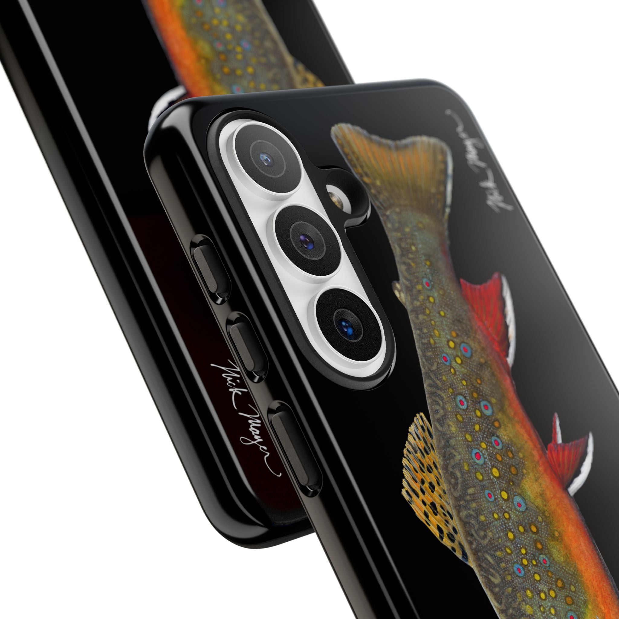 Brook Trout Black Phone Cases (Samsung) Printify