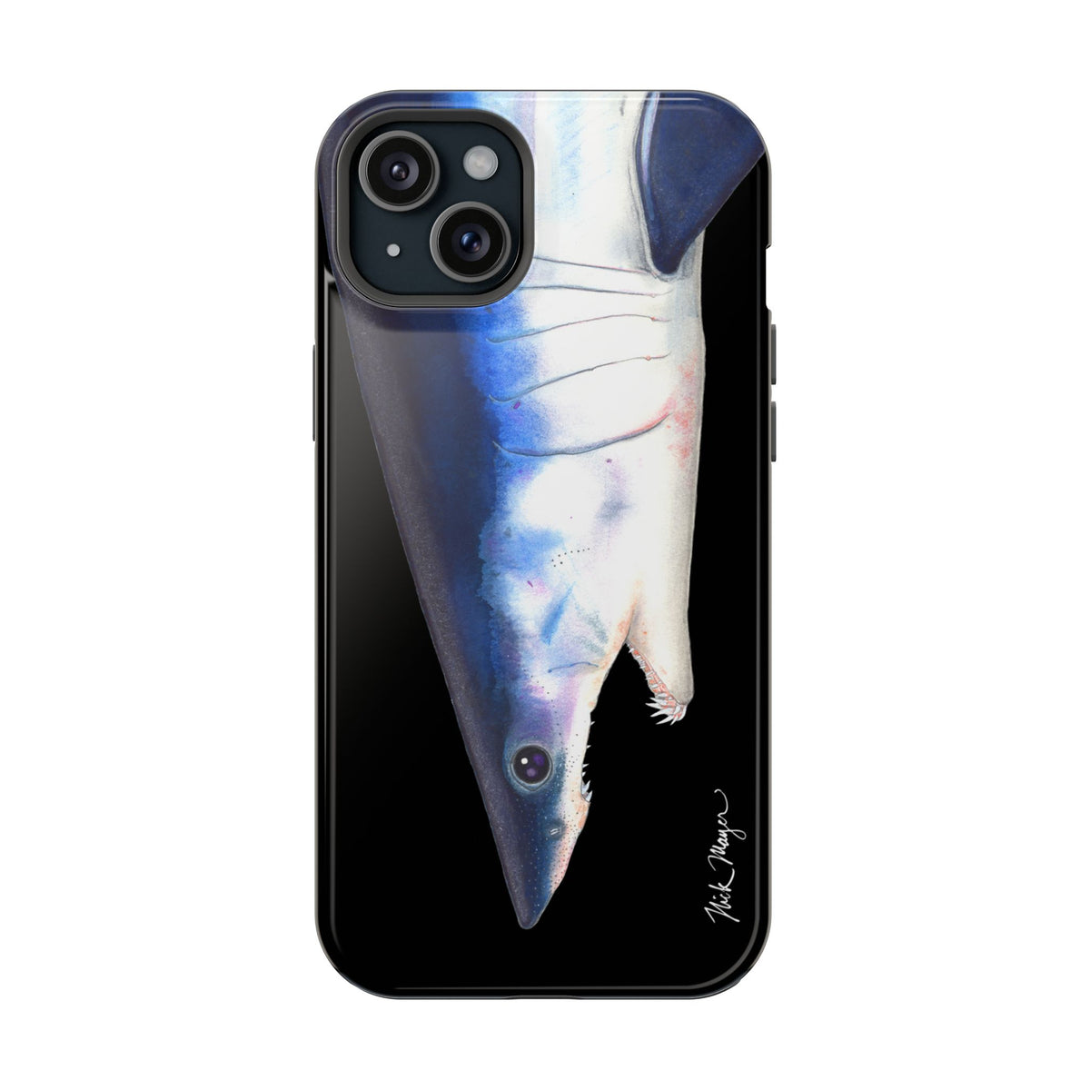 Mako Shark Face MagSafe Black iPhone Case Printify