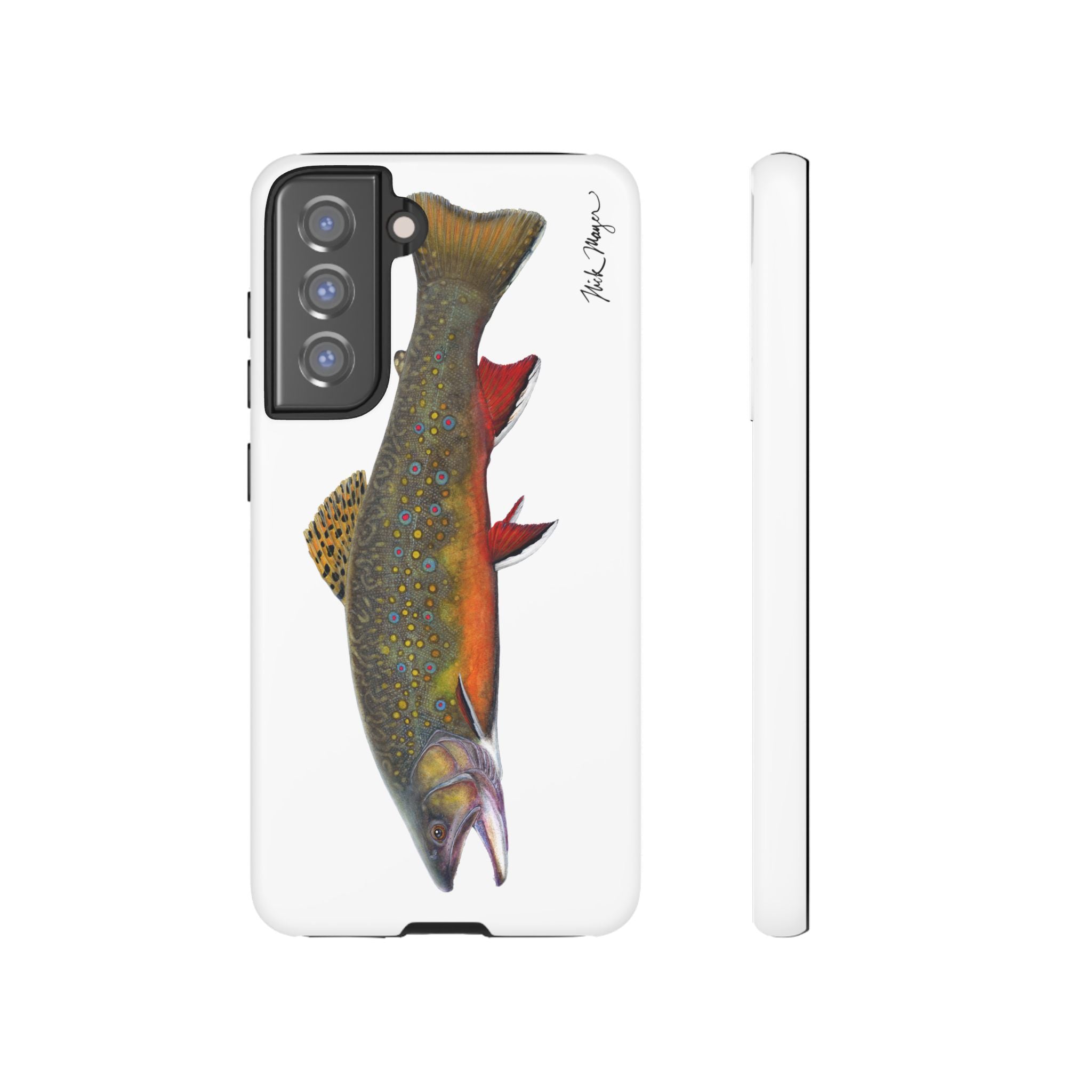 Brook Trout White Phone Case (Samsung)