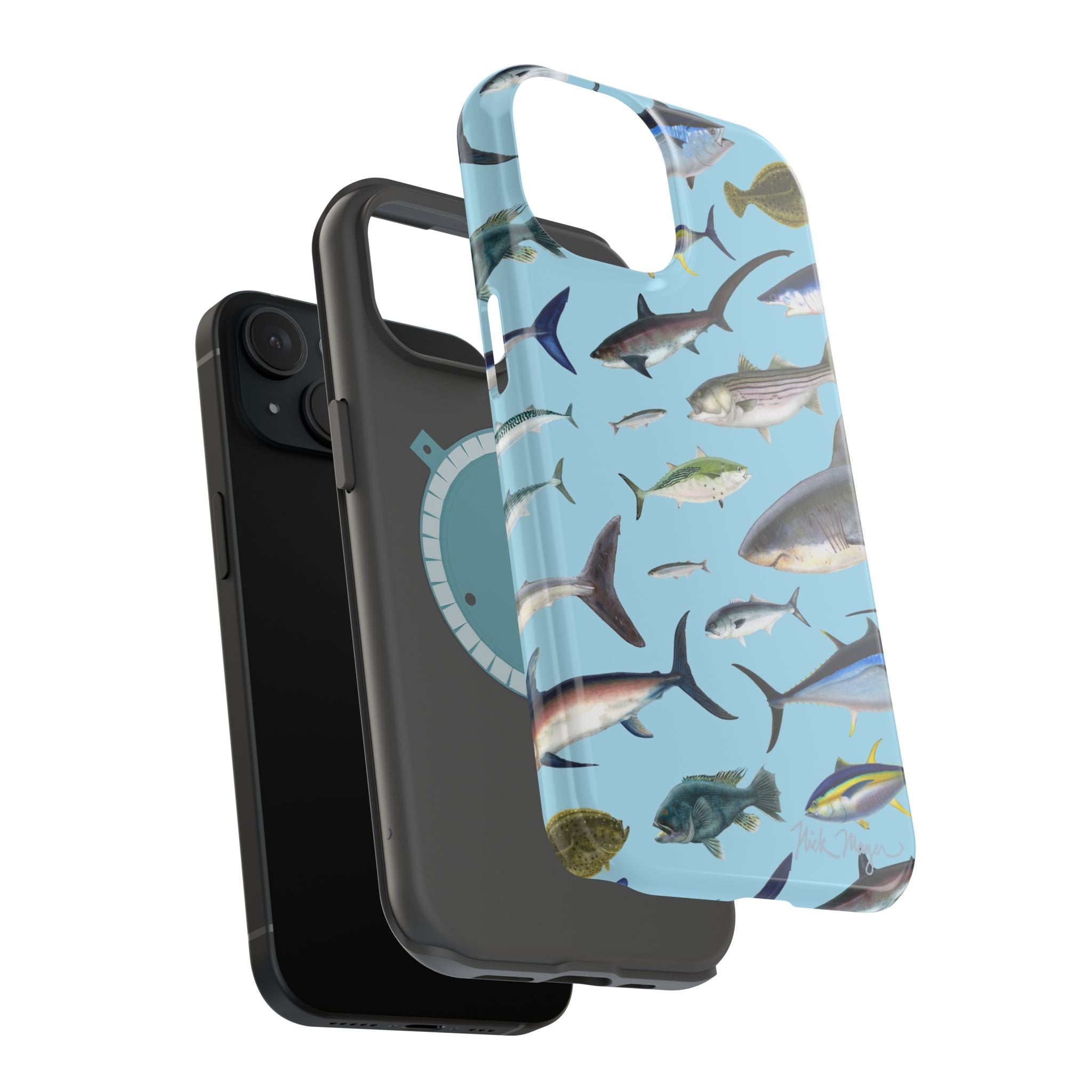 New England Fish Blue MagSafe iPhone Case
