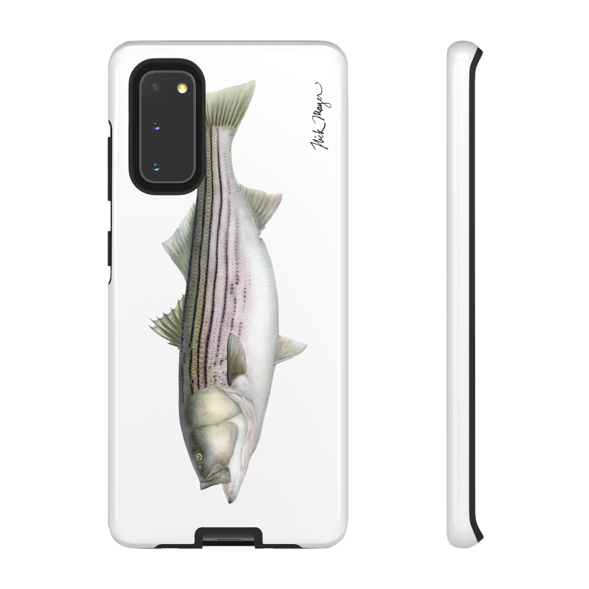 30 lb Striper White Phone Case (Samsung) Printify