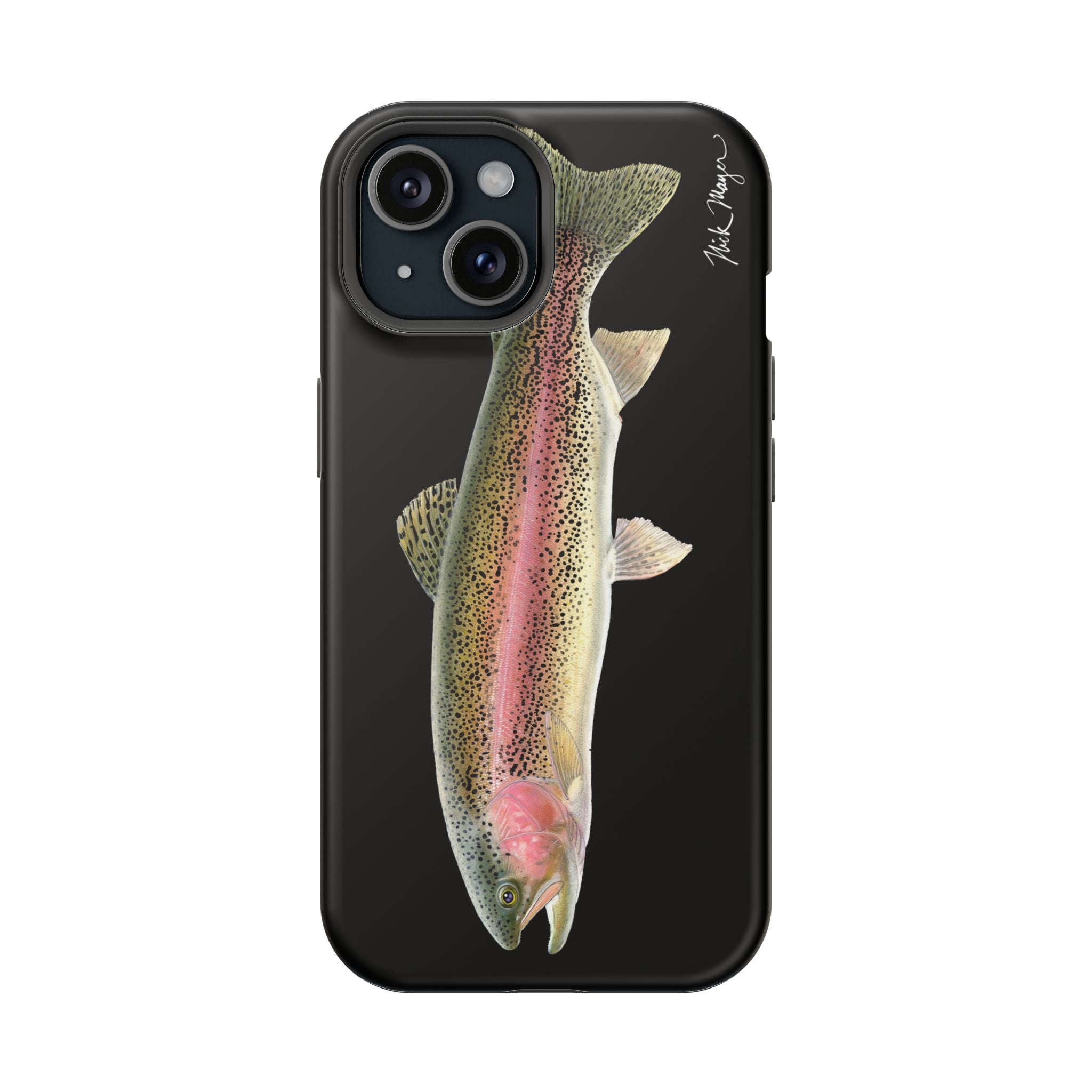 Rainbow Trout MagSafe Black iPhone Case