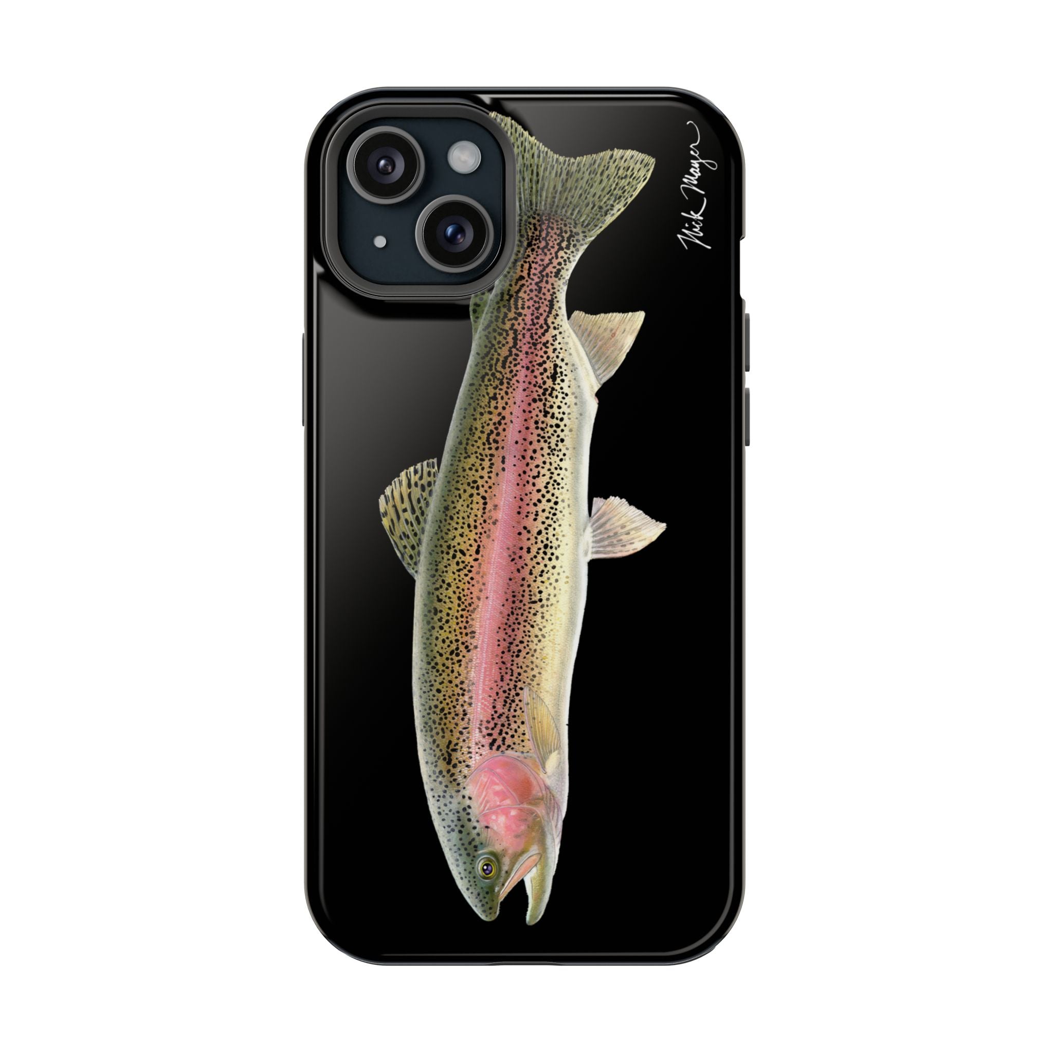 Rainbow Trout MagSafe Black iPhone Case