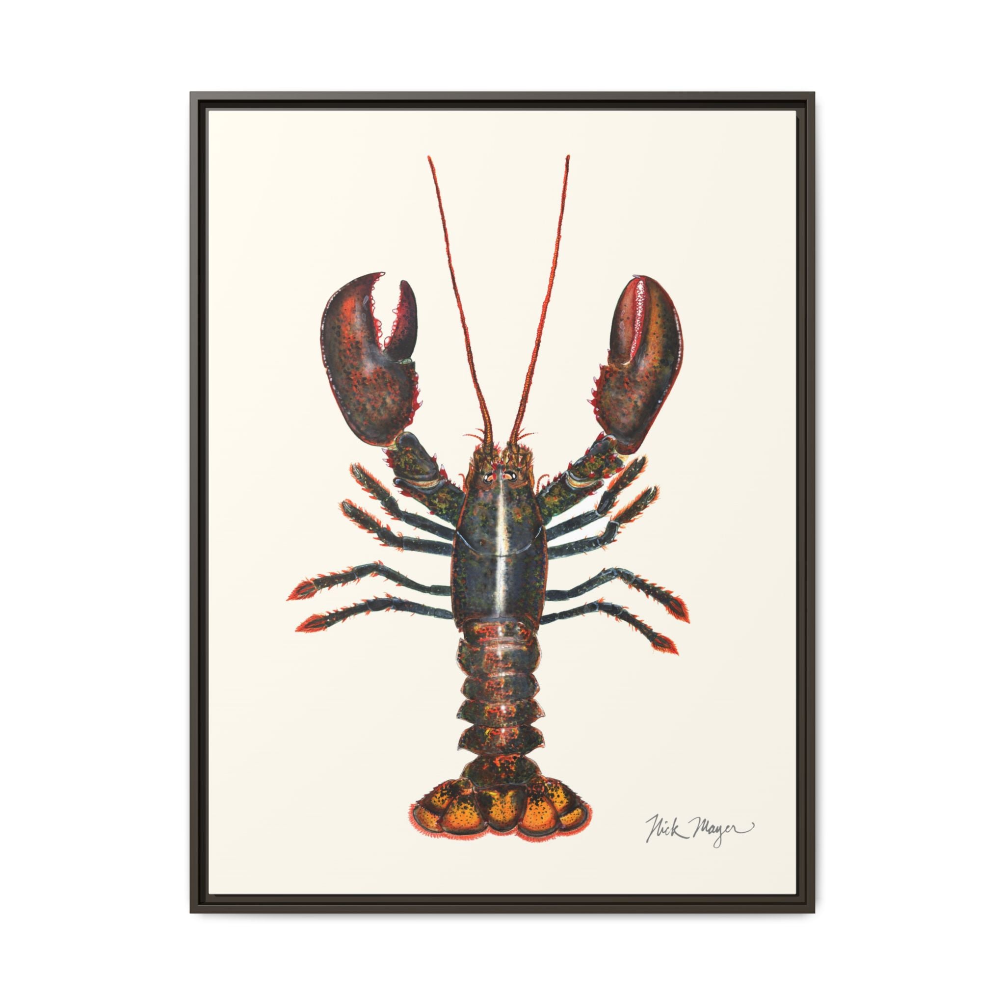 Northern Lobster Framed Canvas Print Printify