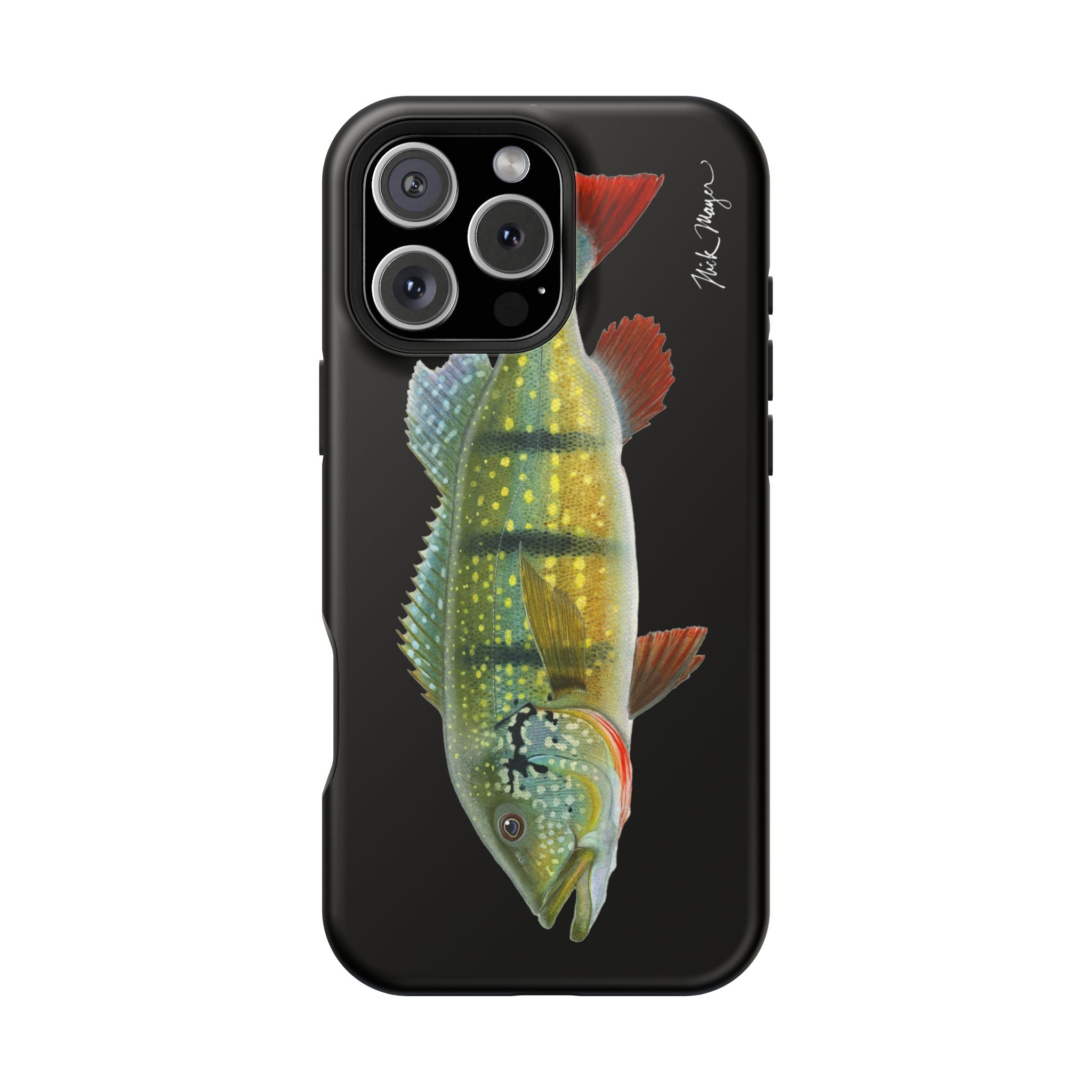 Peacock Bass MagSafe Black iPhone Case