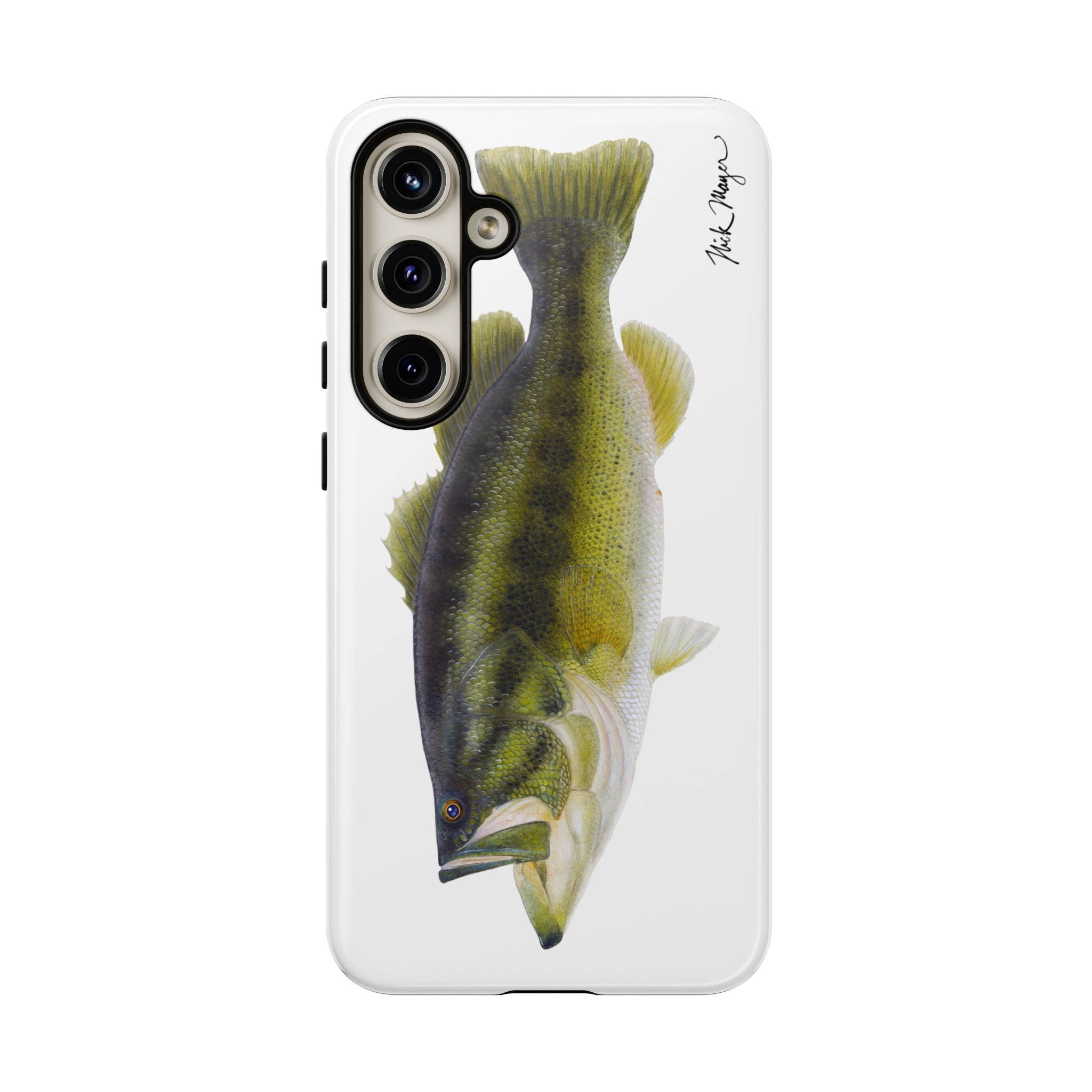 Largemouth Bass White Phone Case (Samsung) Printify
