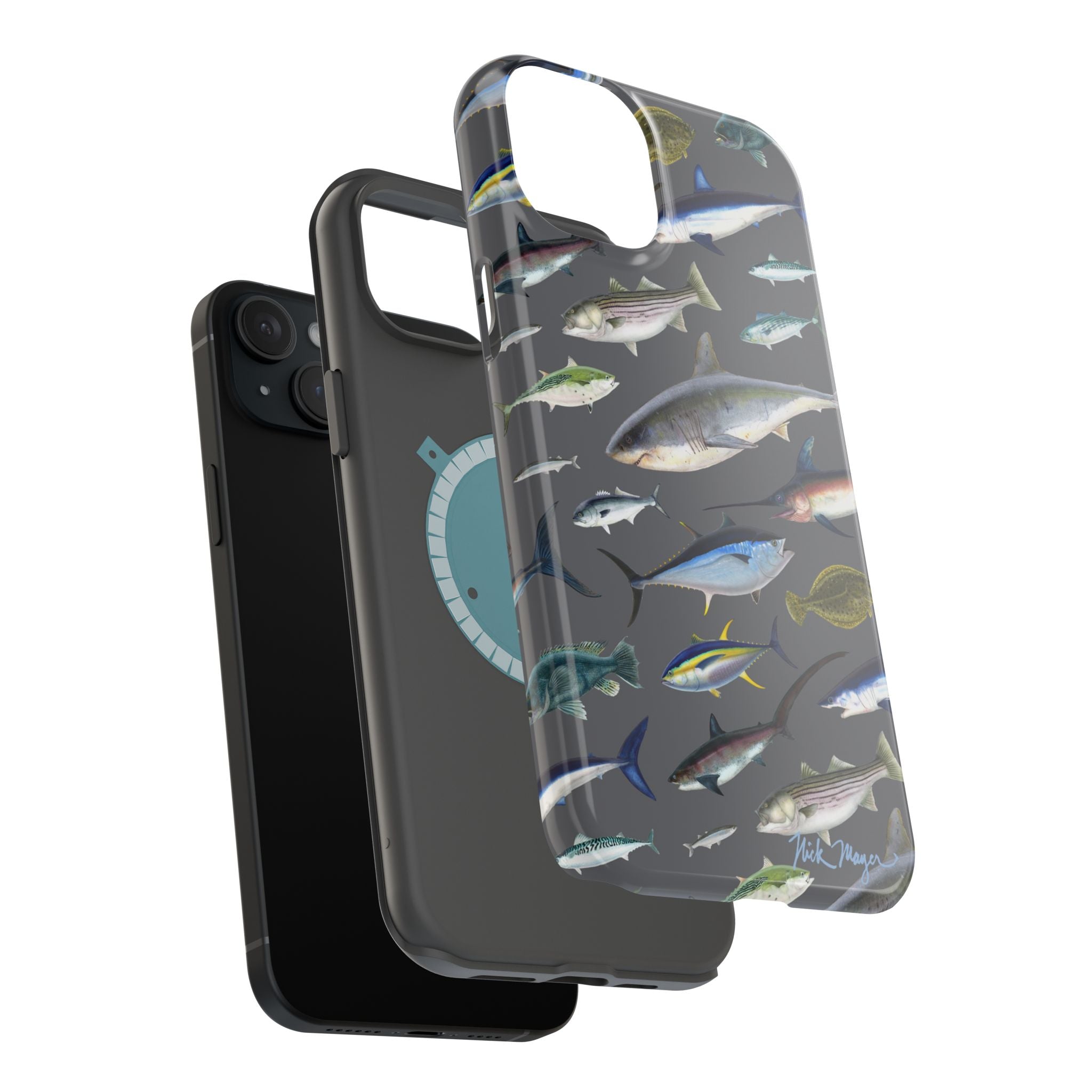 New England Offshore Fish Grey MagSafe iPhone Case