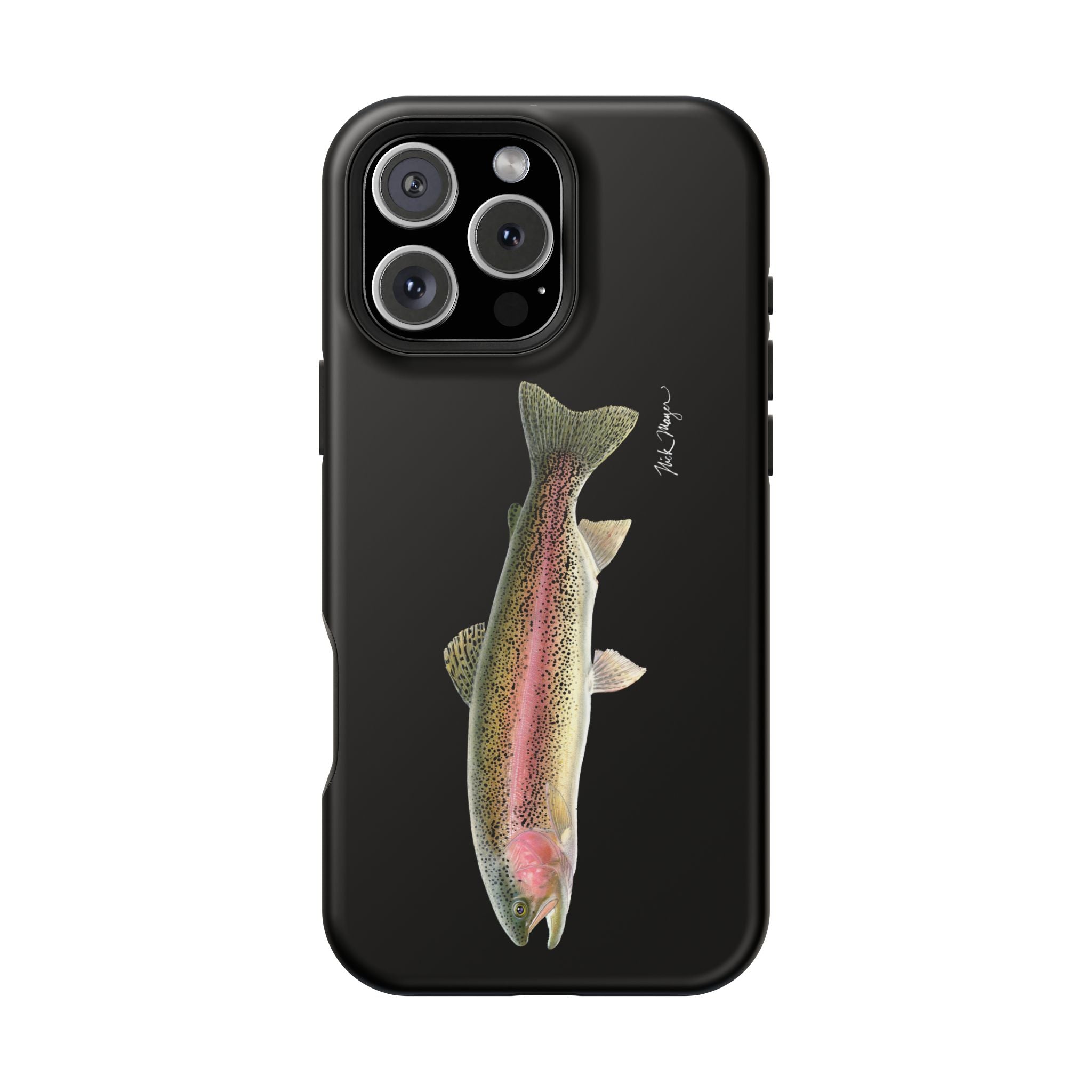 Rainbow Trout MagSafe Black iPhone Case