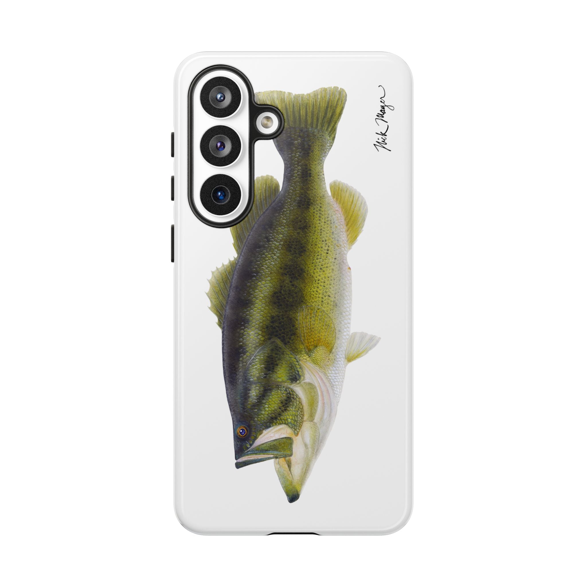 Largemouth Bass White Phone Case (Samsung) Printify