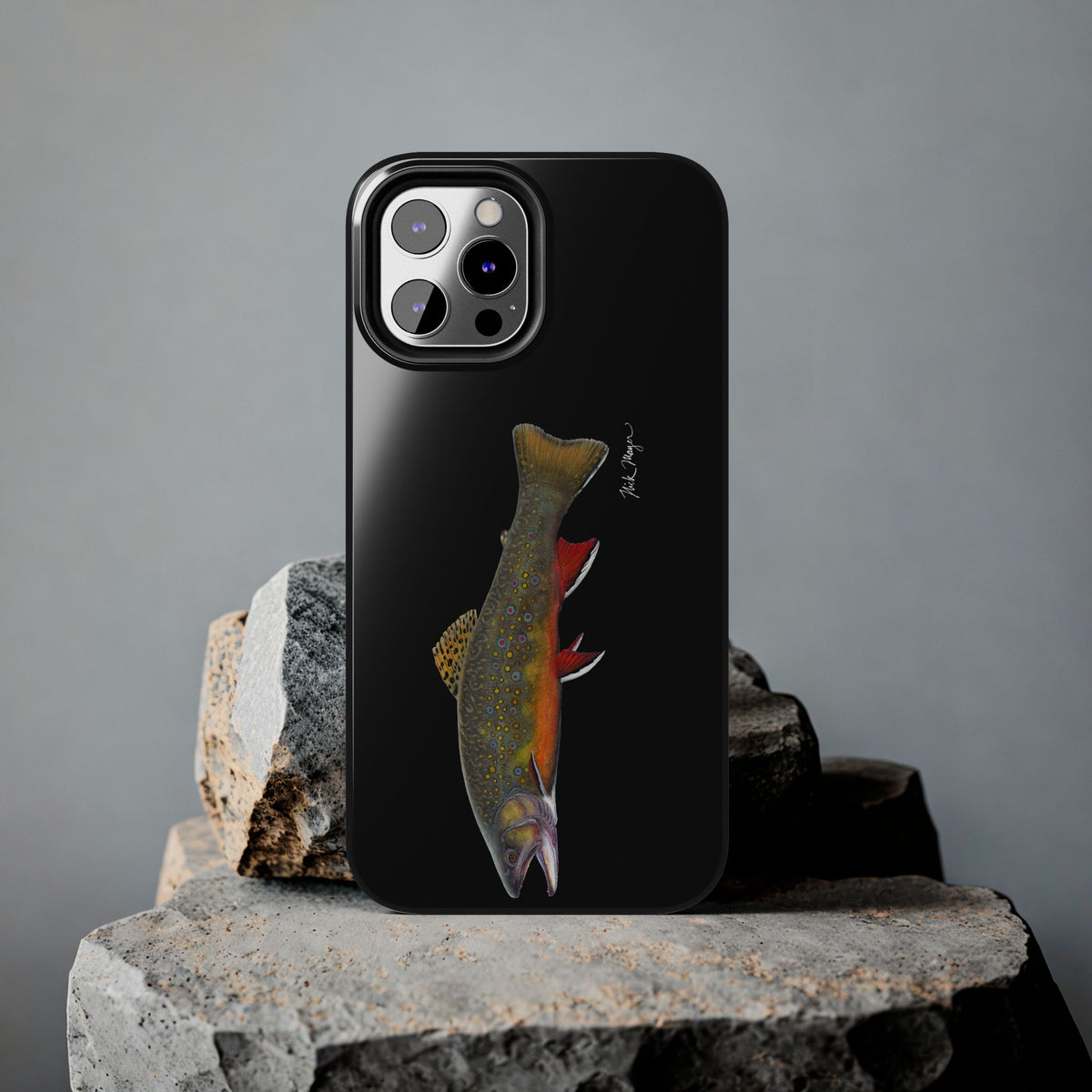 Brook Trout Black Phone Case (iPhone) Printify