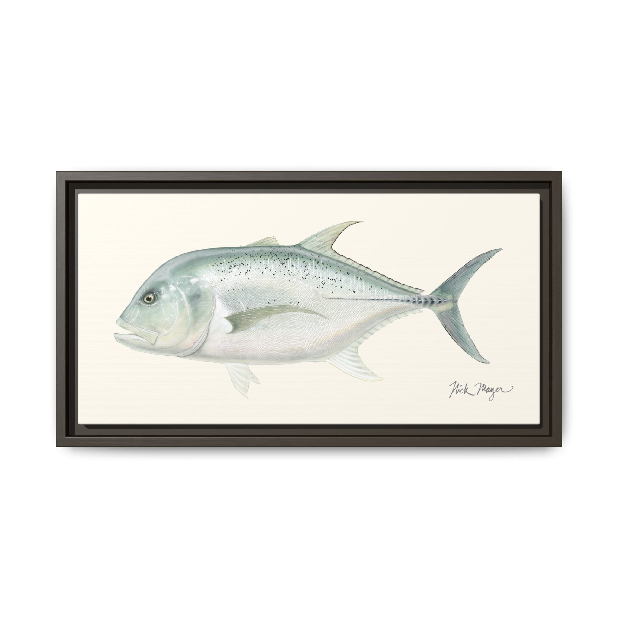 Boss Giant Trevally Framed Canvas Print Printify