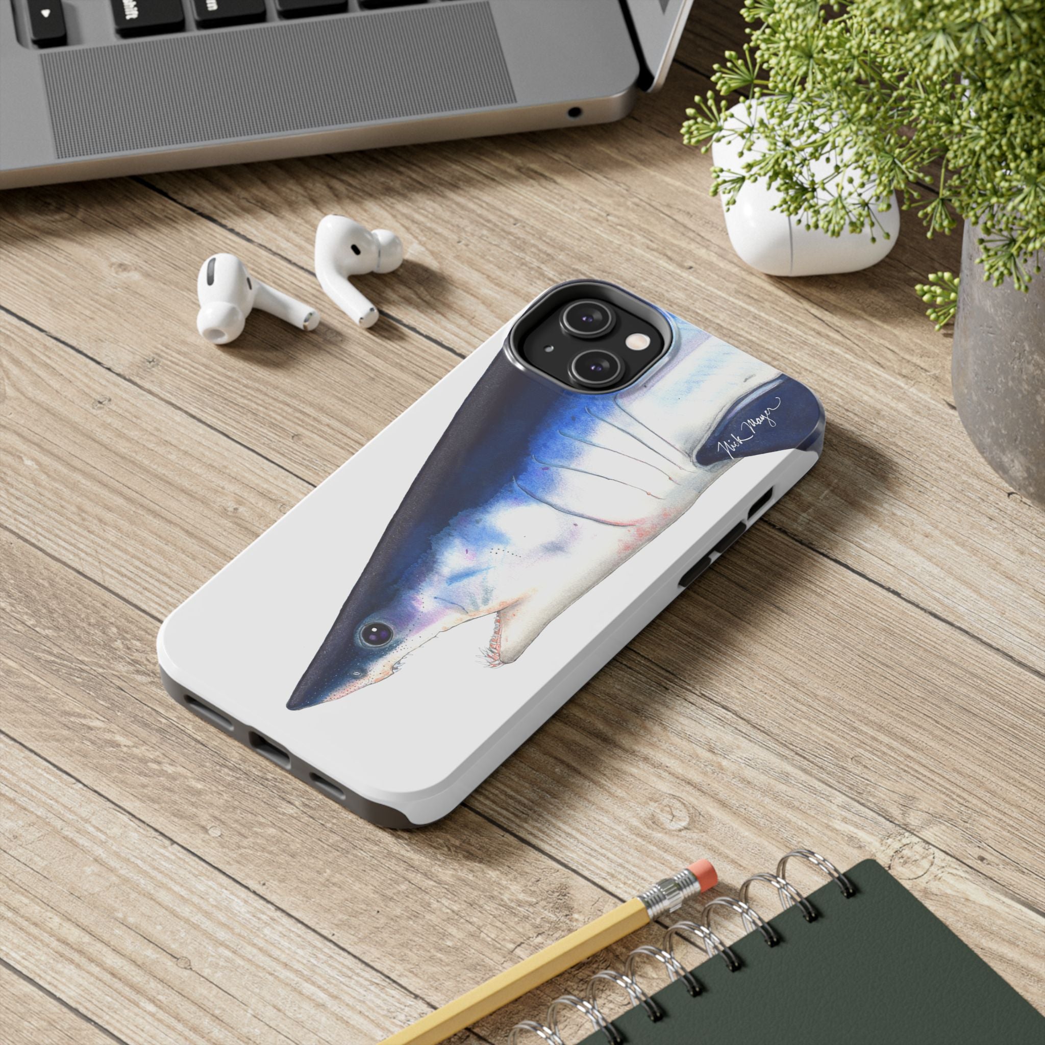 Mako Shark Face White Phone Case (iPhone)