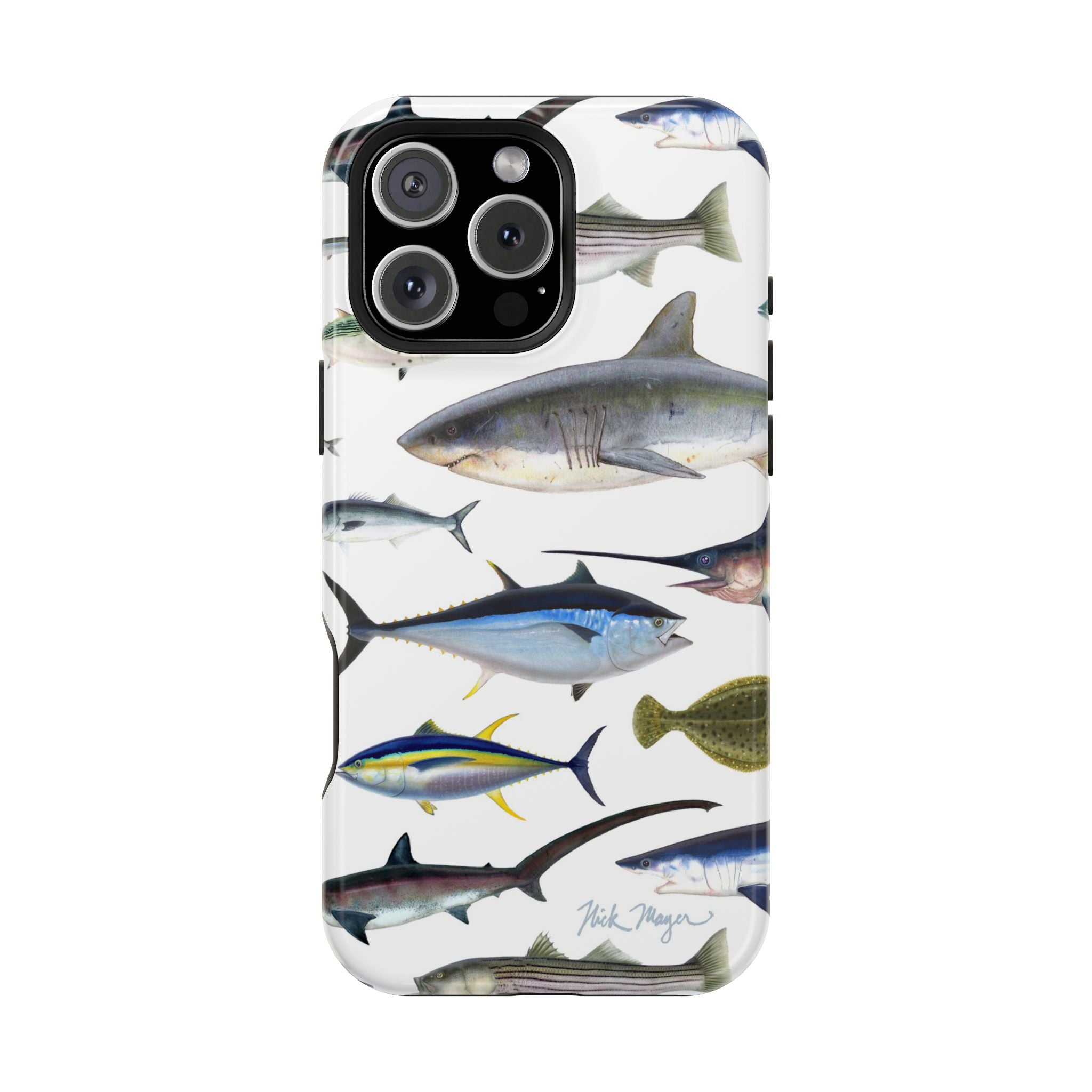 New England Fish White MagSafe iPhone Case