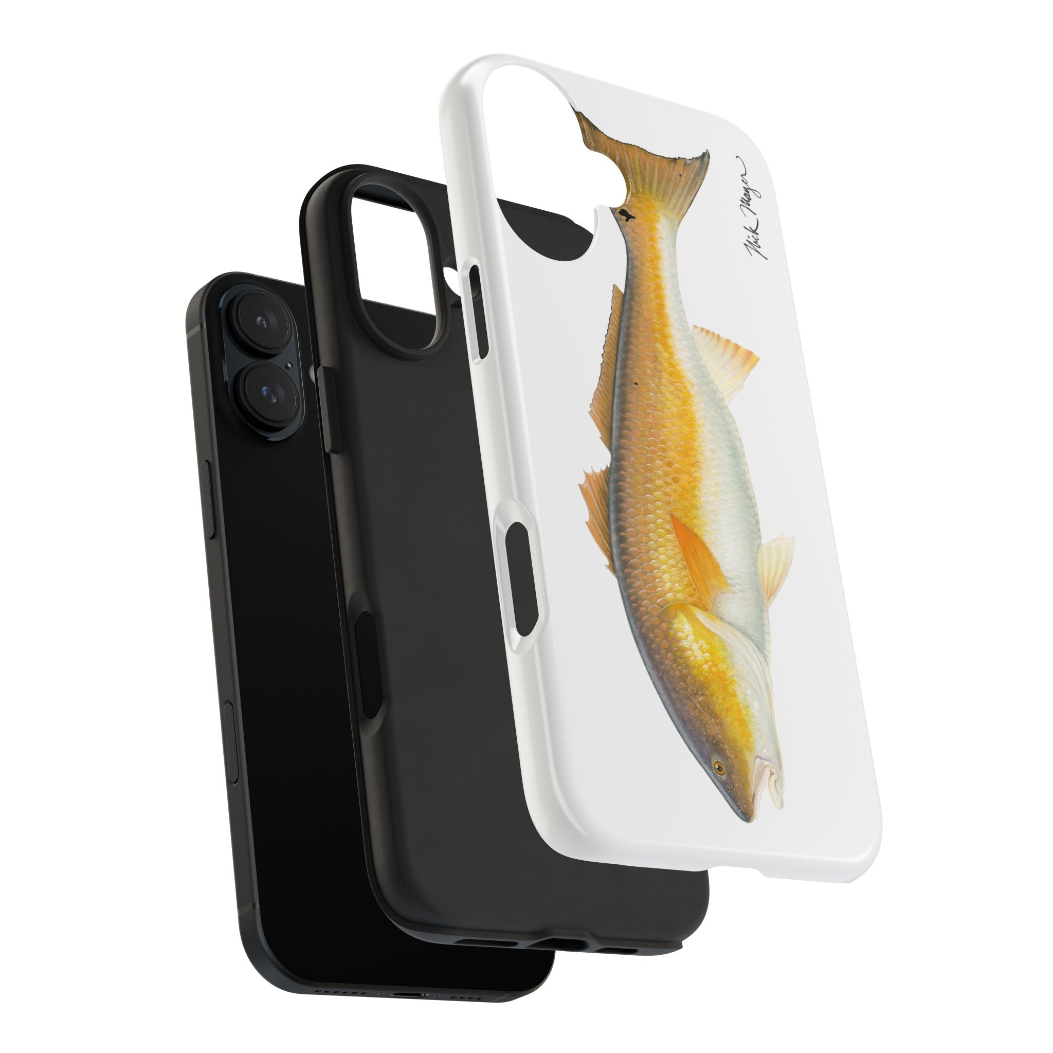 Bull Redfish White Phone Case (iPhone)
