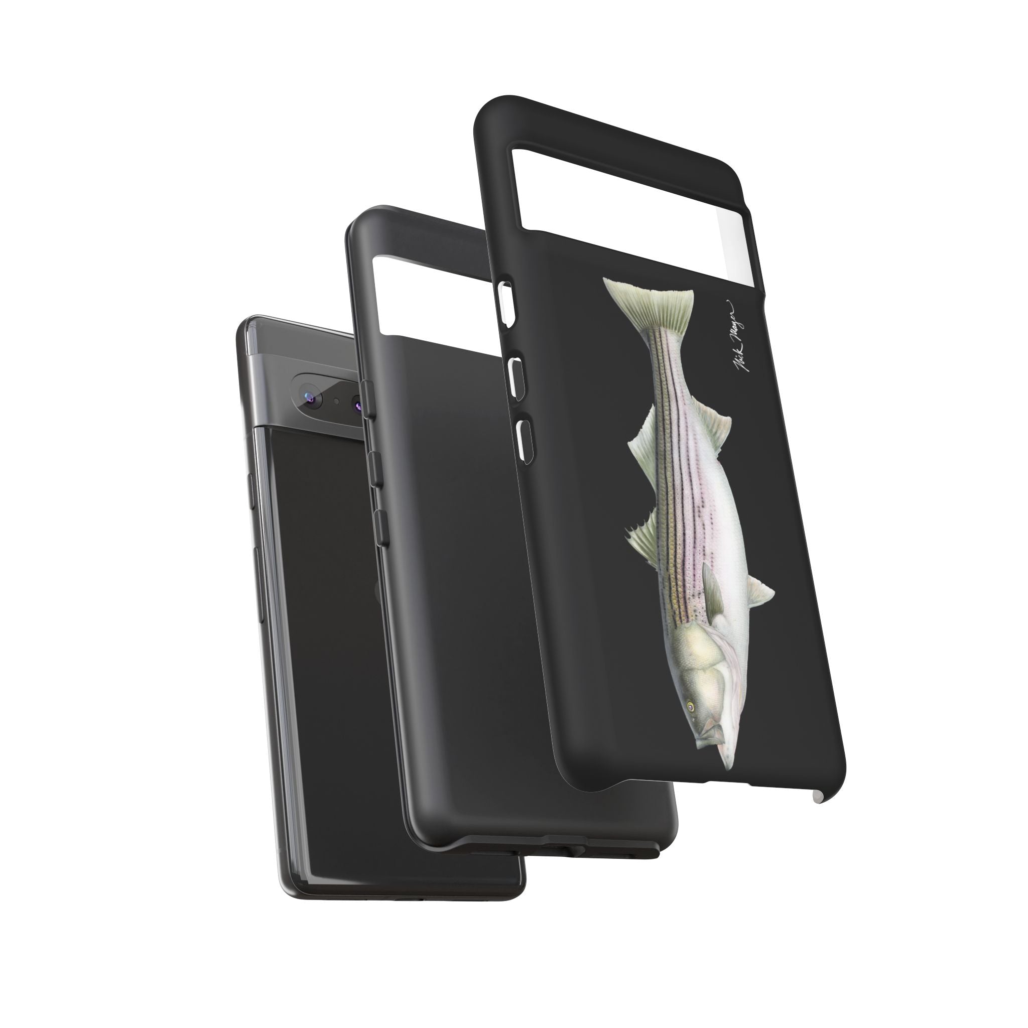30 lb Striper Black Phone Case (Samsung) Printify