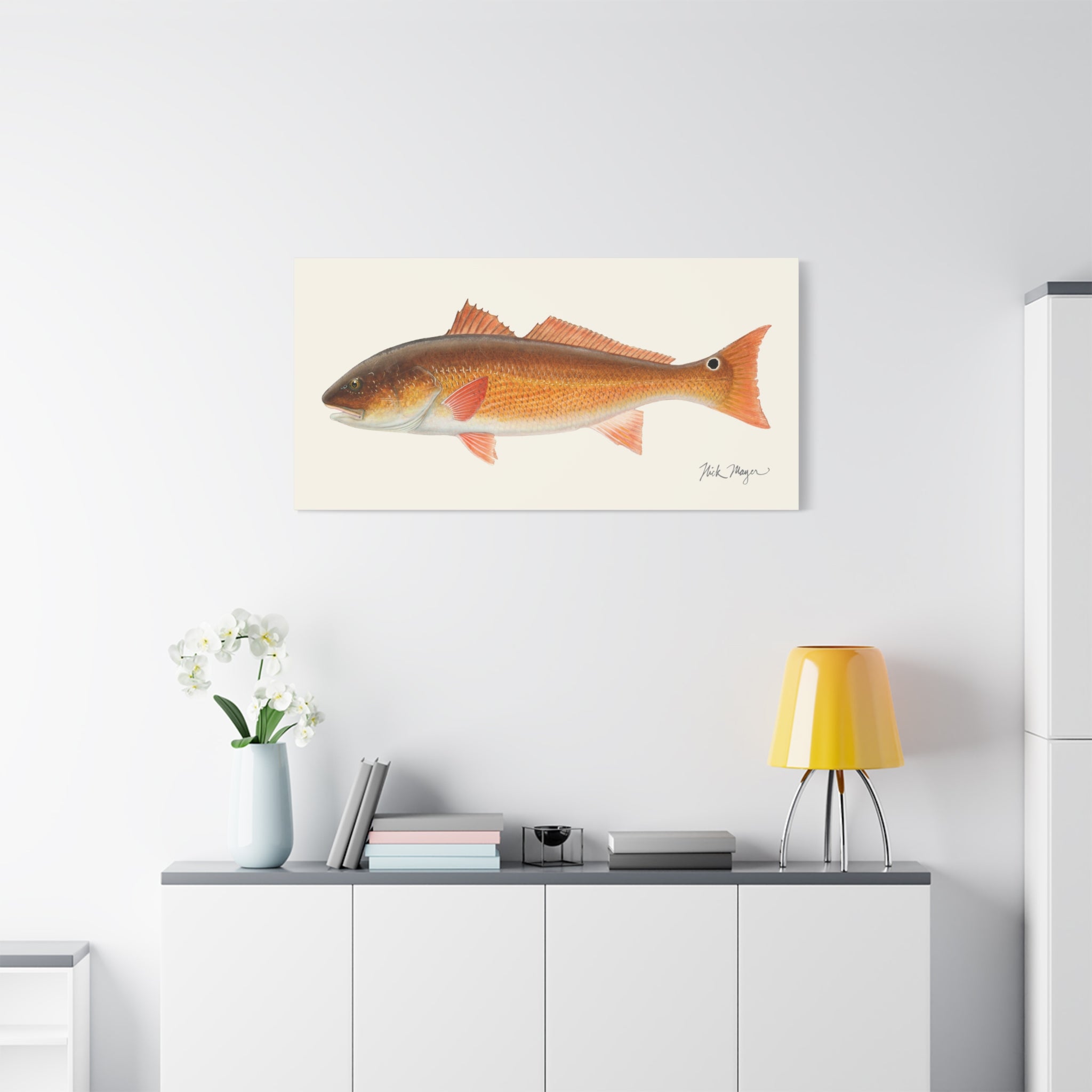 Redfish, 15 lbs Canvas Print Printify
