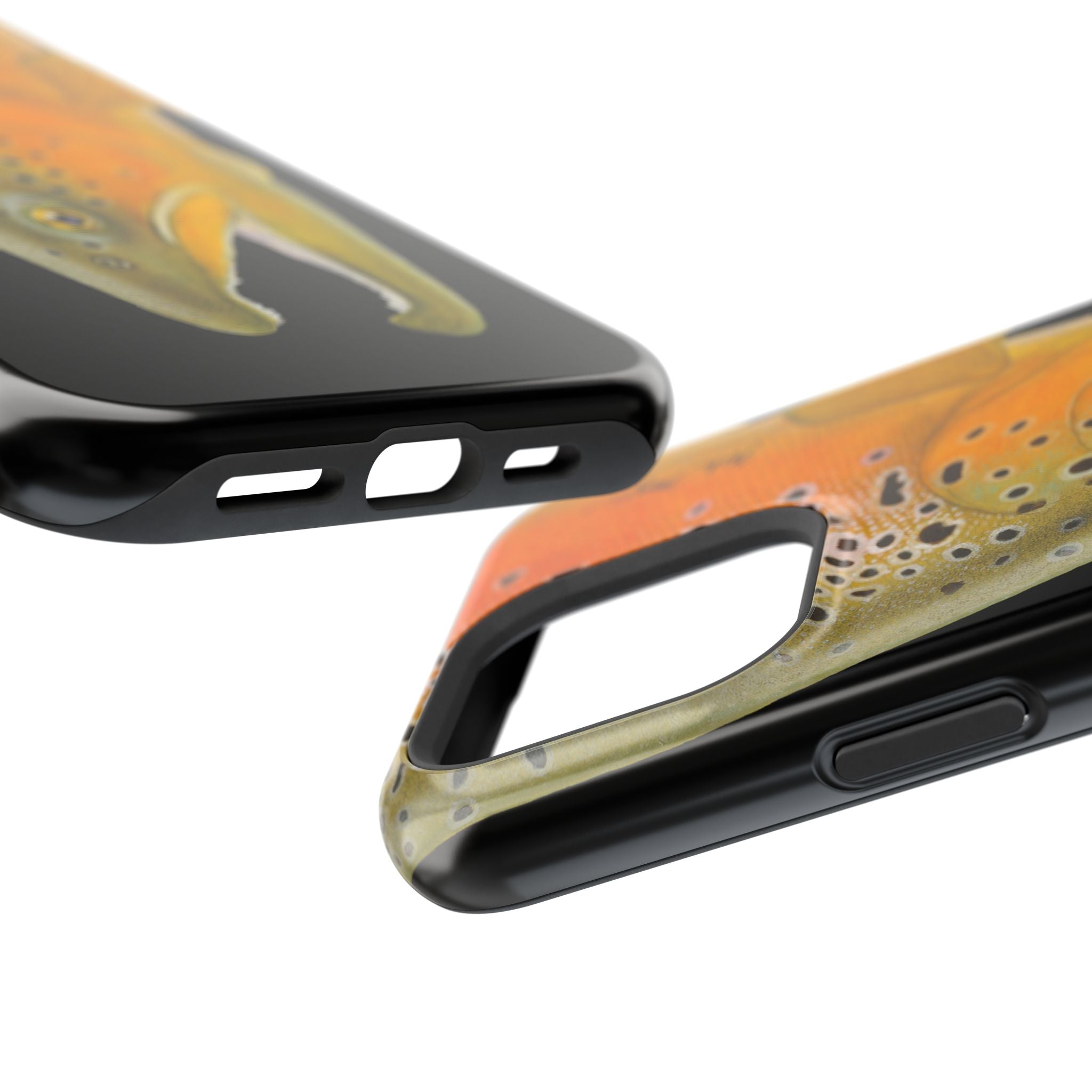Brown Trout 2 Black MagSafe iPhone Case