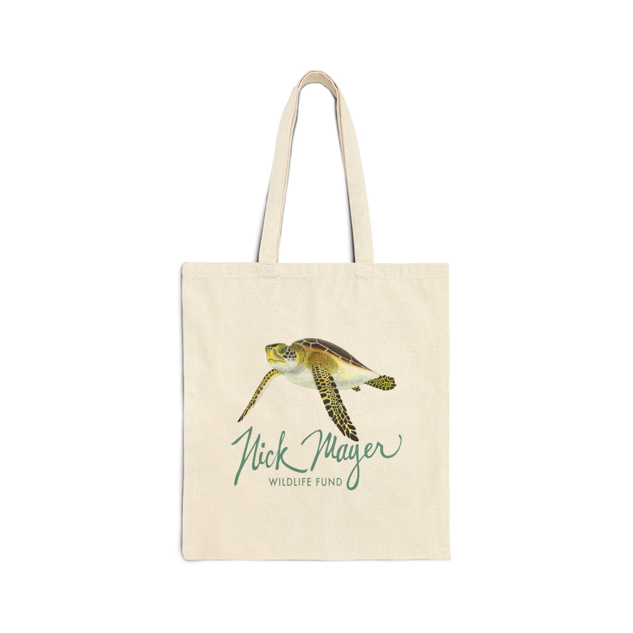 Nick Mayer Wildlife Fund Juvenile Green Turtle Canvas Tote