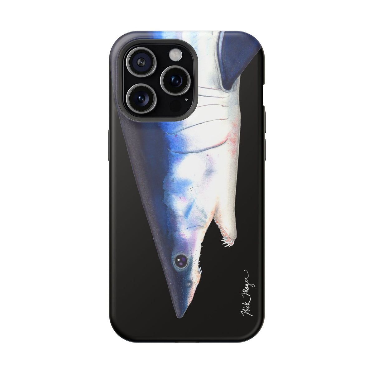 Mako Shark Face MagSafe Black iPhone Case Printify