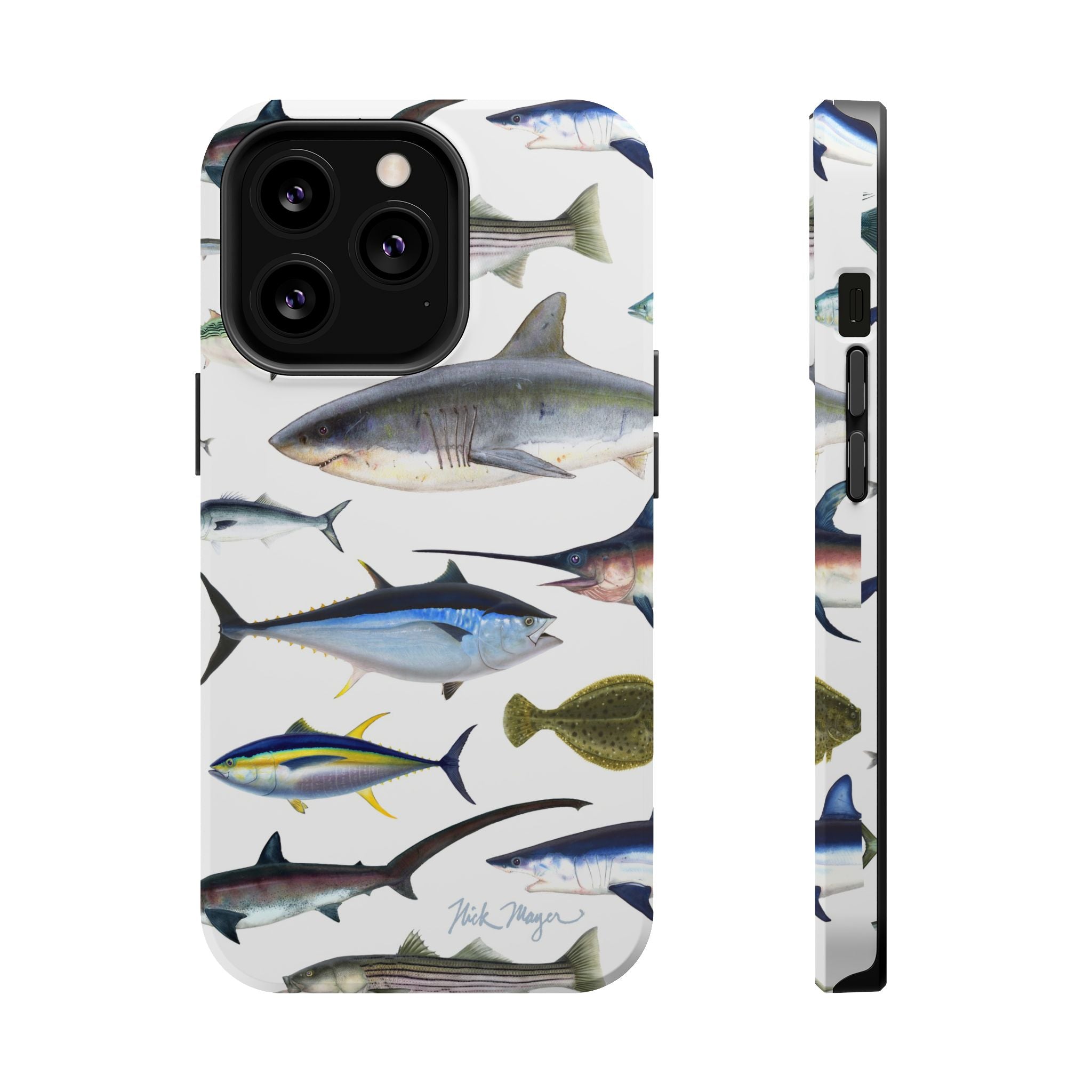 New England Fish White MagSafe iPhone Case