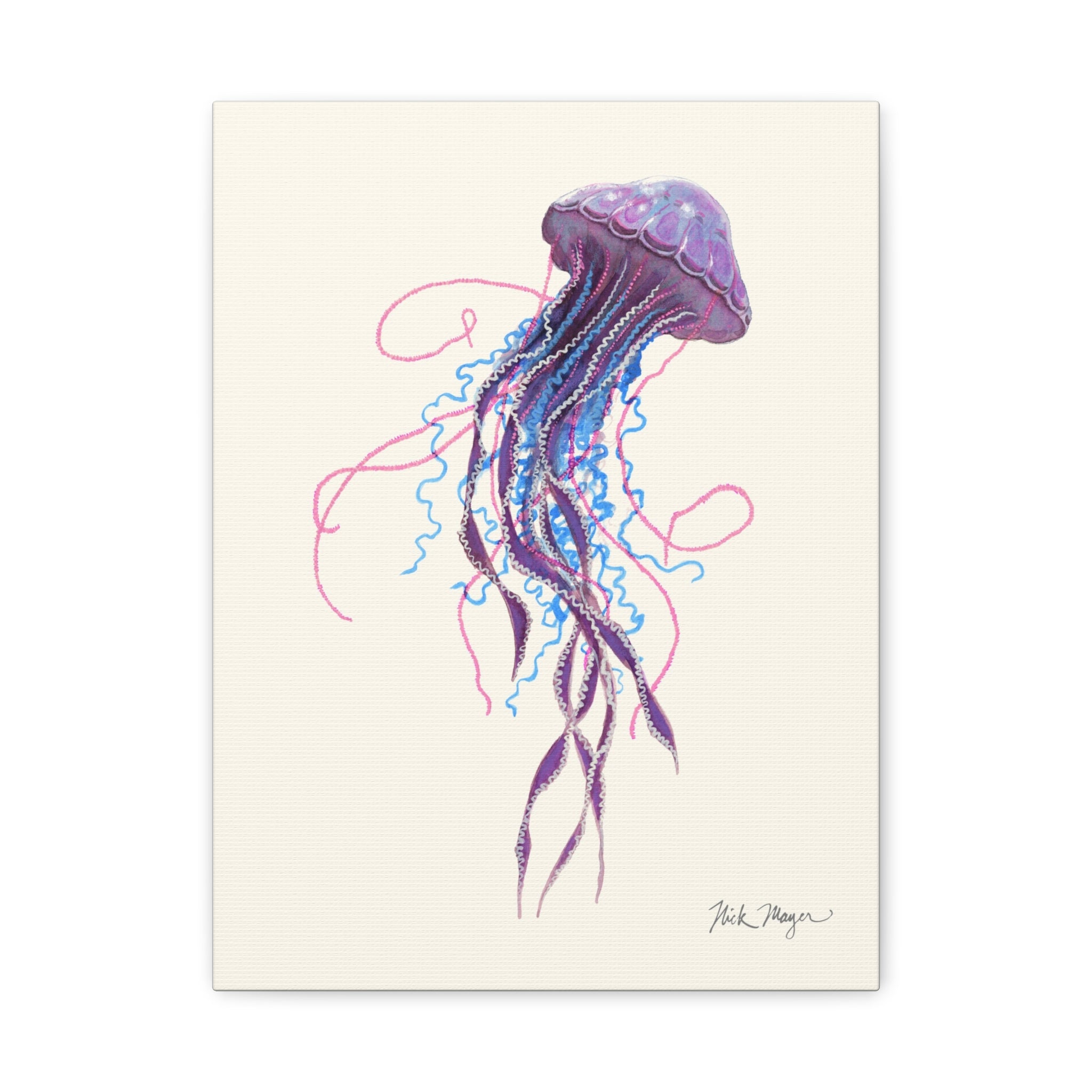 Purple Jellyfish II Canvas Print