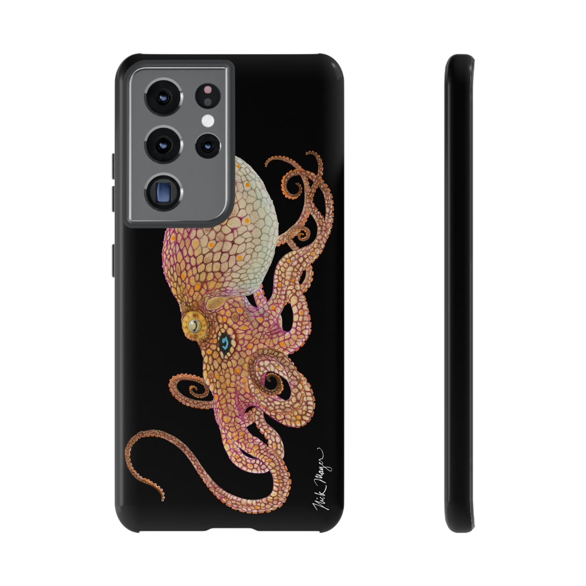 Two Spot Octopus Black Phone Case (Samsung)