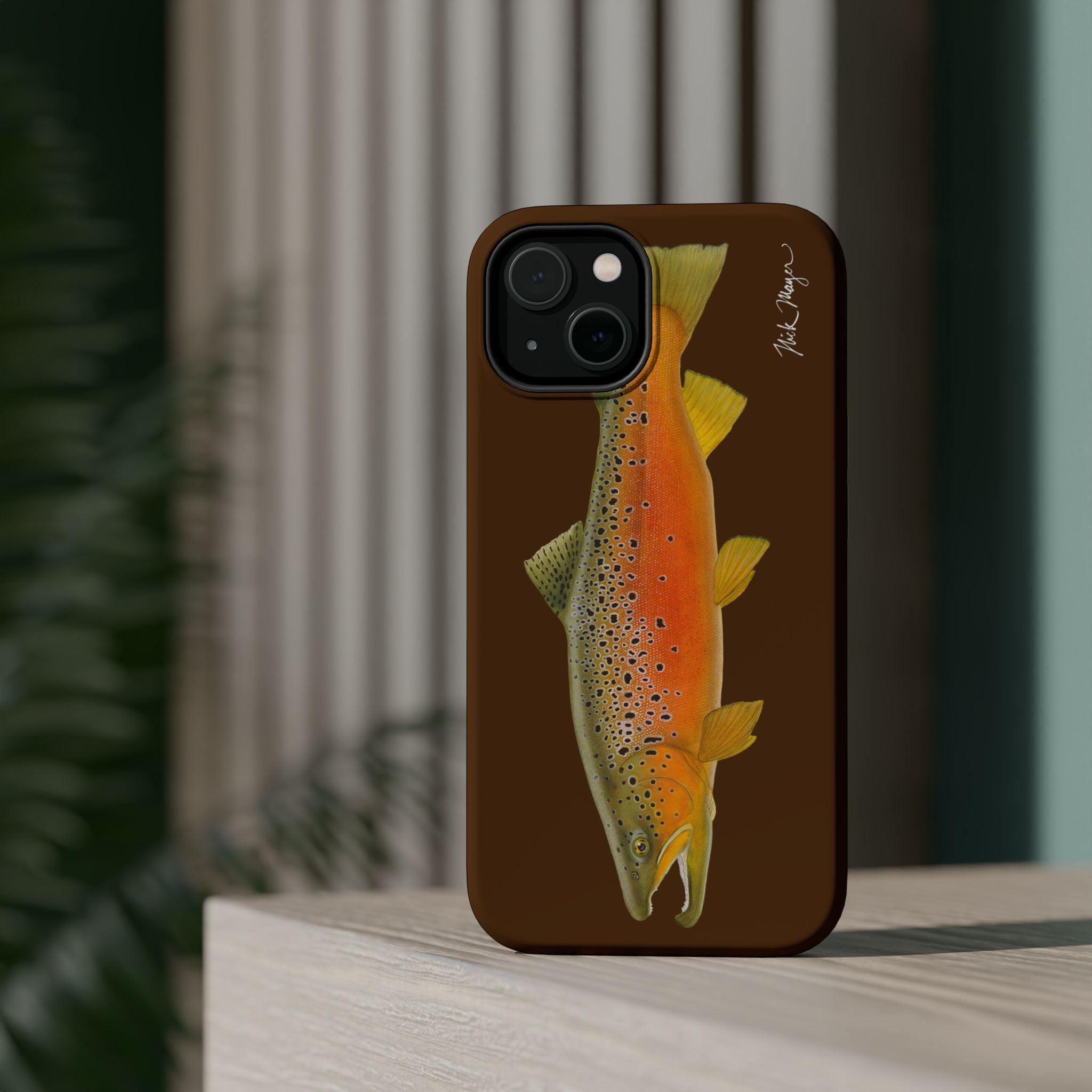 Brown Trout 2 Brown MagSafe iPhone Case, Limited Run