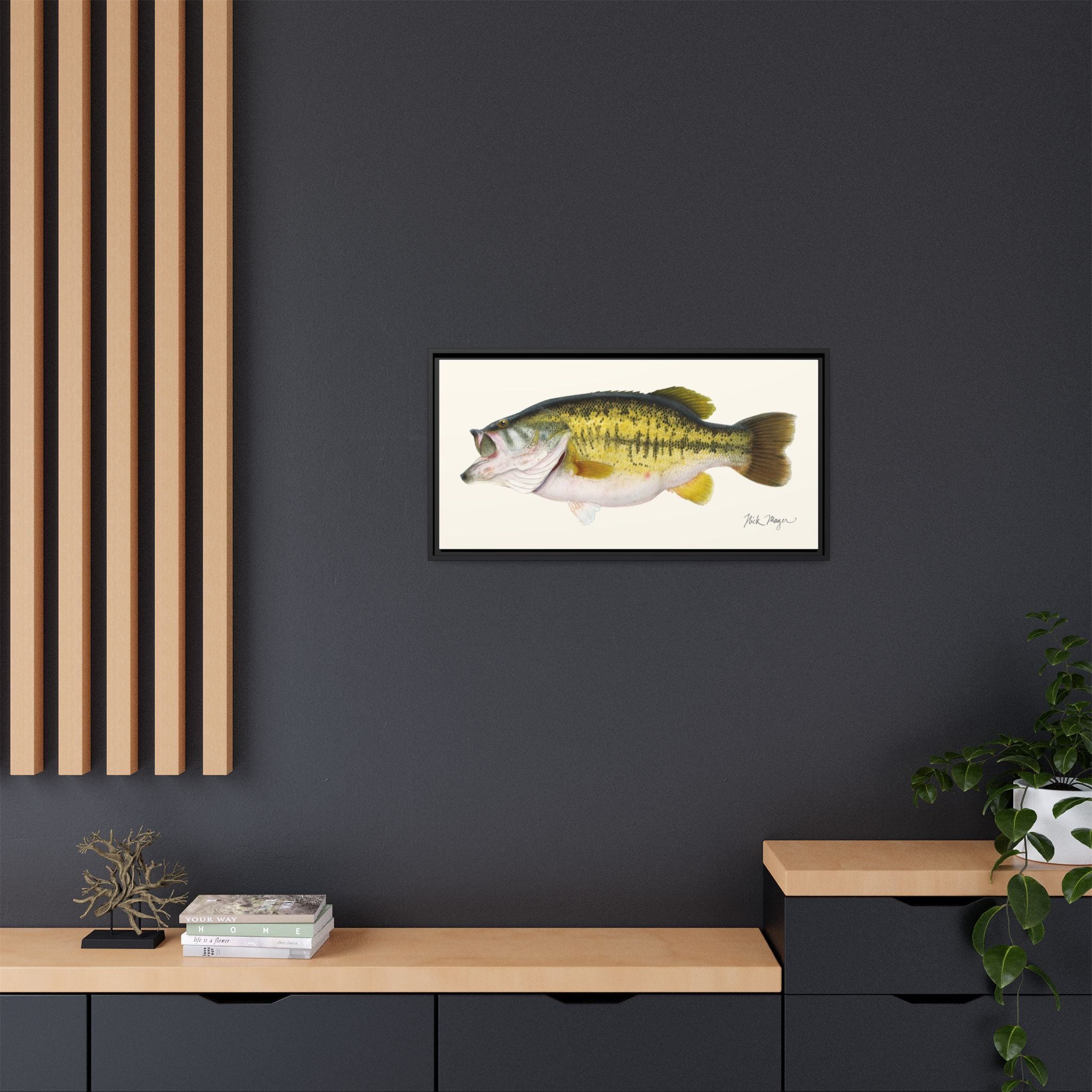 Largemouth Bass II Framed Canvas Print
