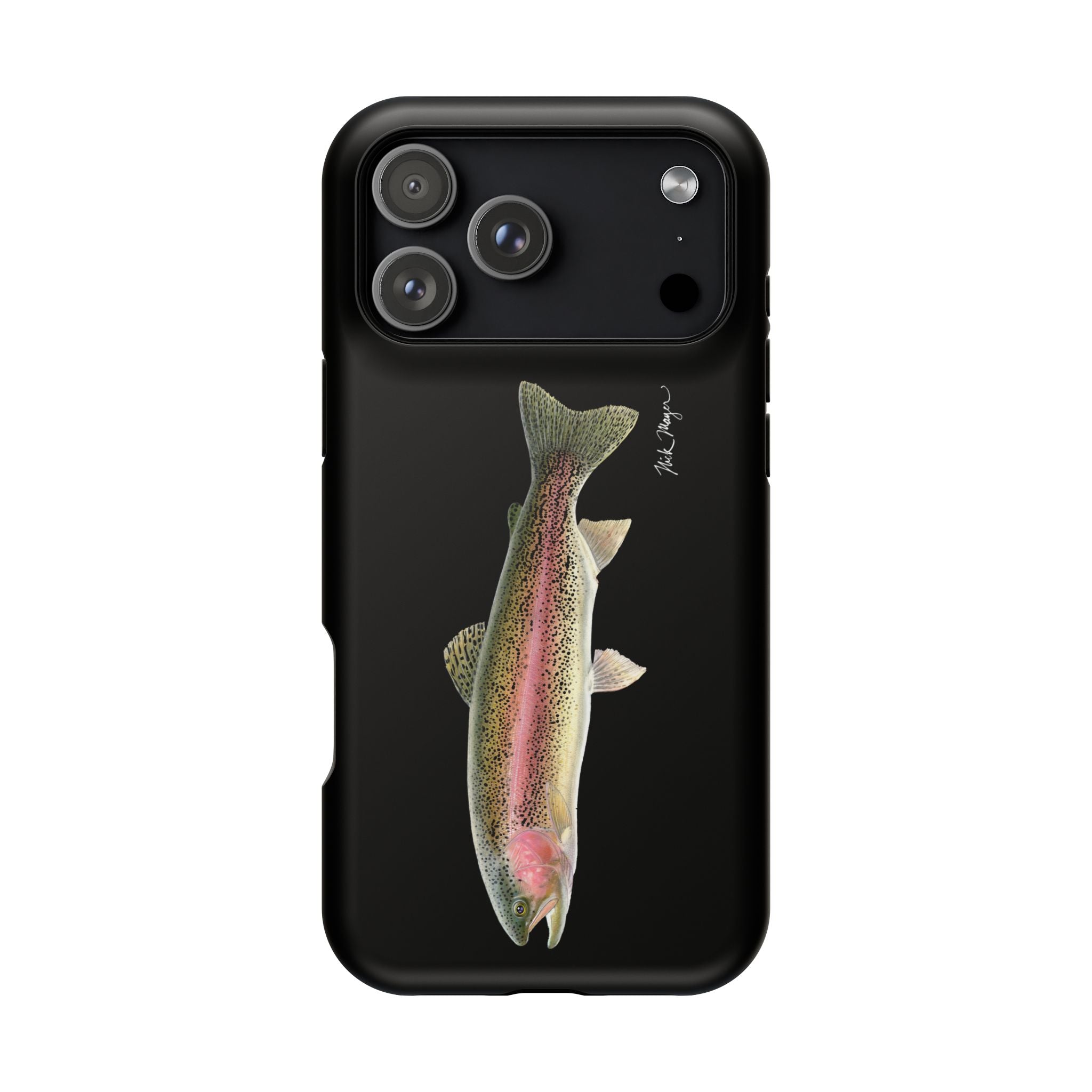Rainbow Trout MagSafe Black iPhone Case