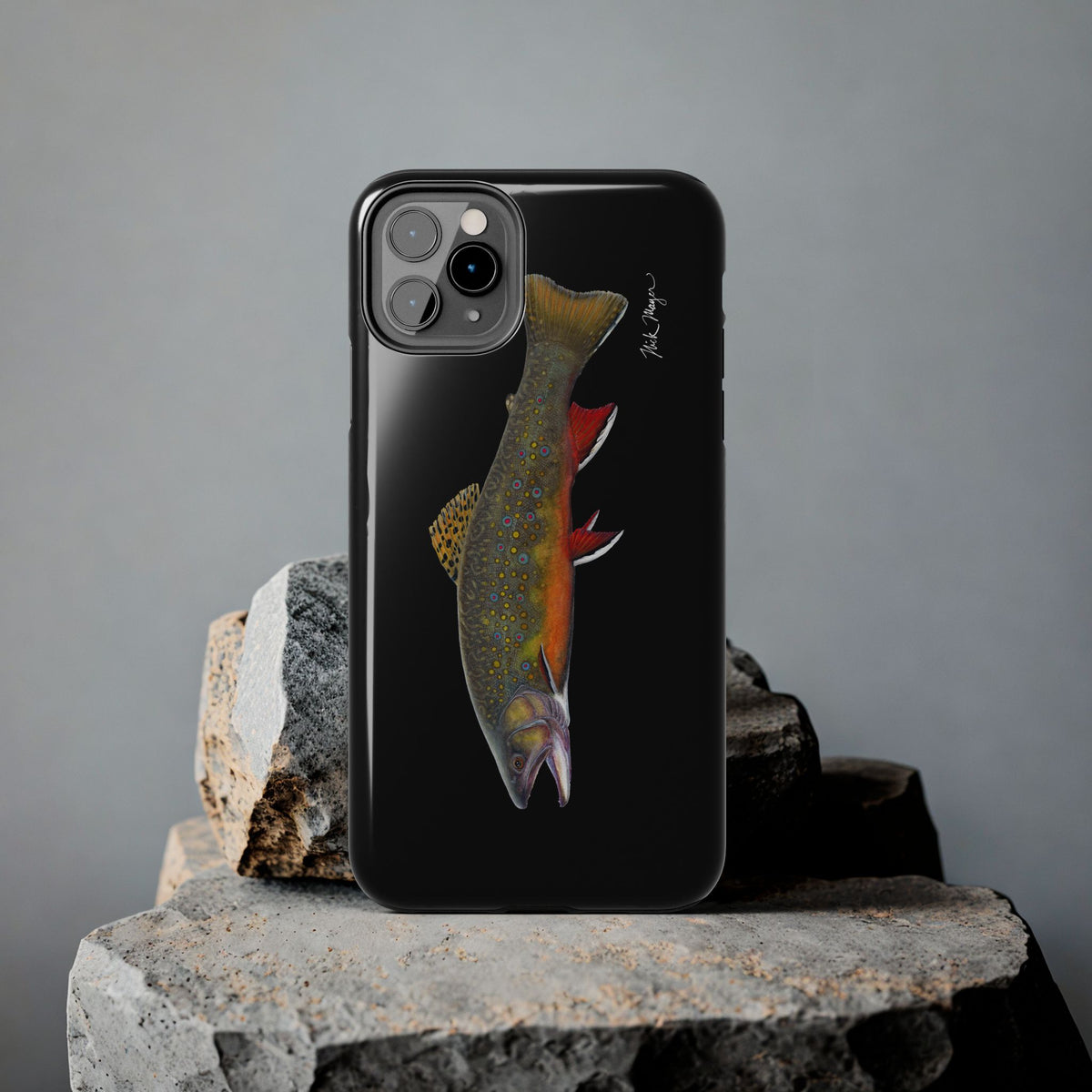 Brook Trout Black Phone Case (iPhone) Printify