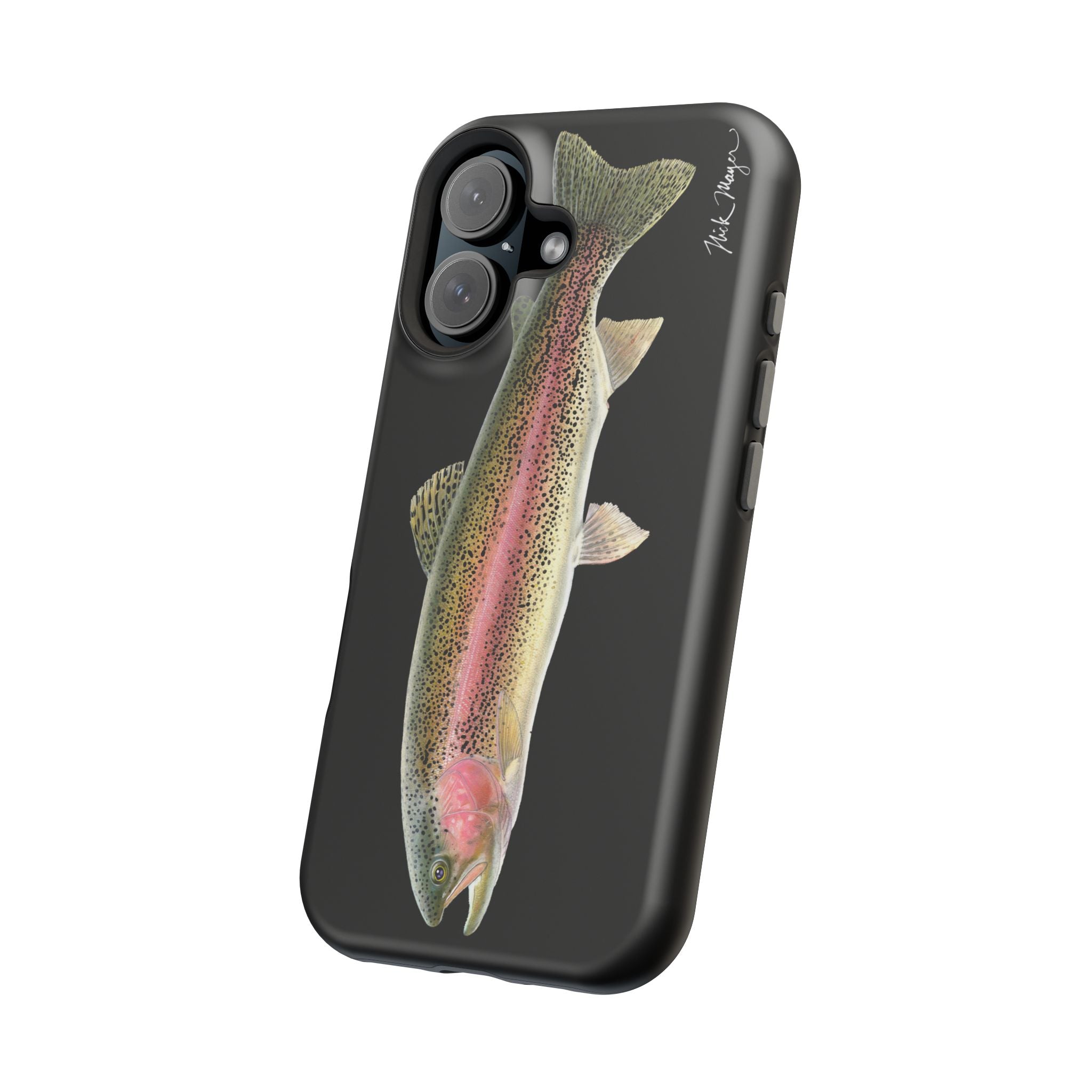 Rainbow Trout MagSafe Black iPhone Case