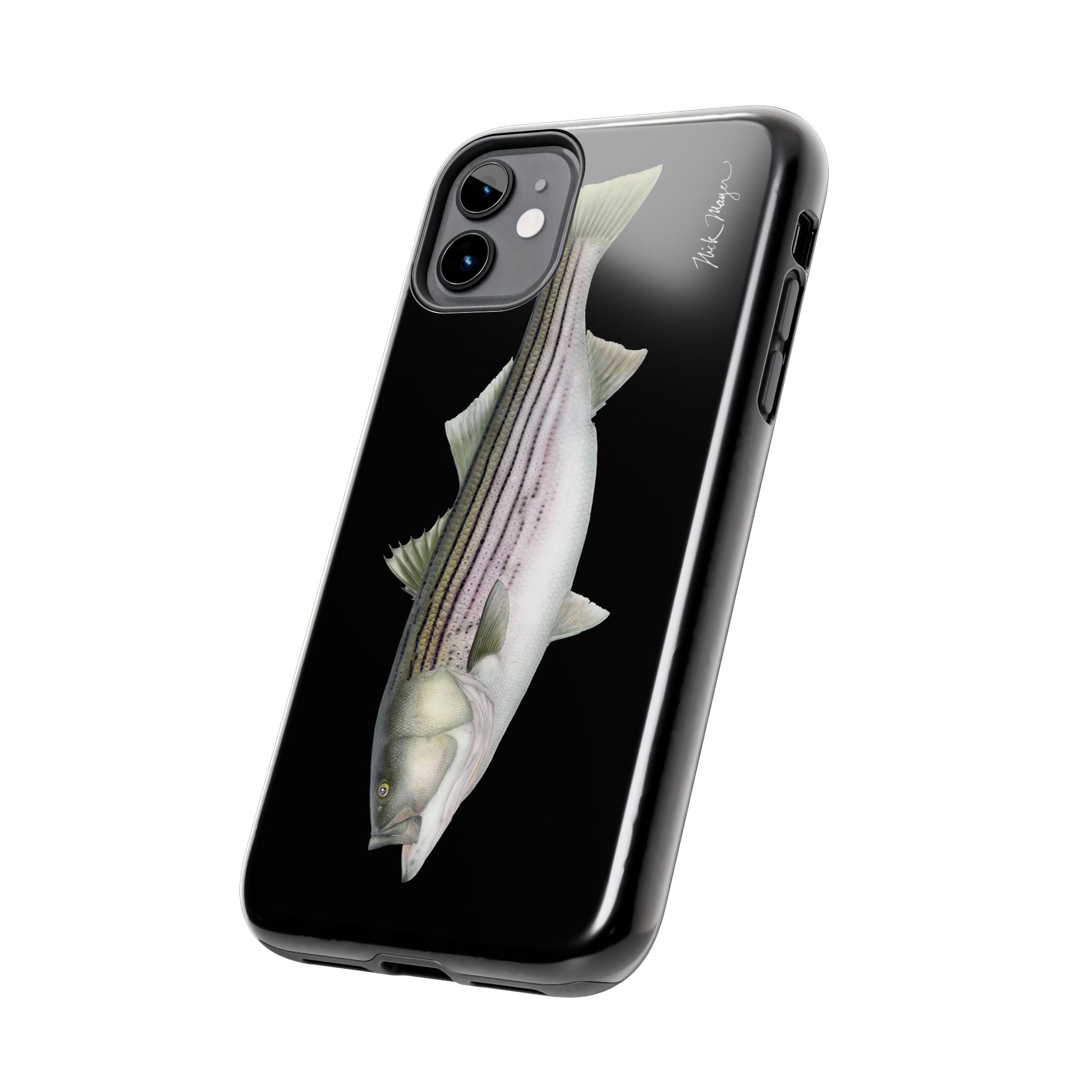 30 lb Striper - Black Phone Case (iPhone)