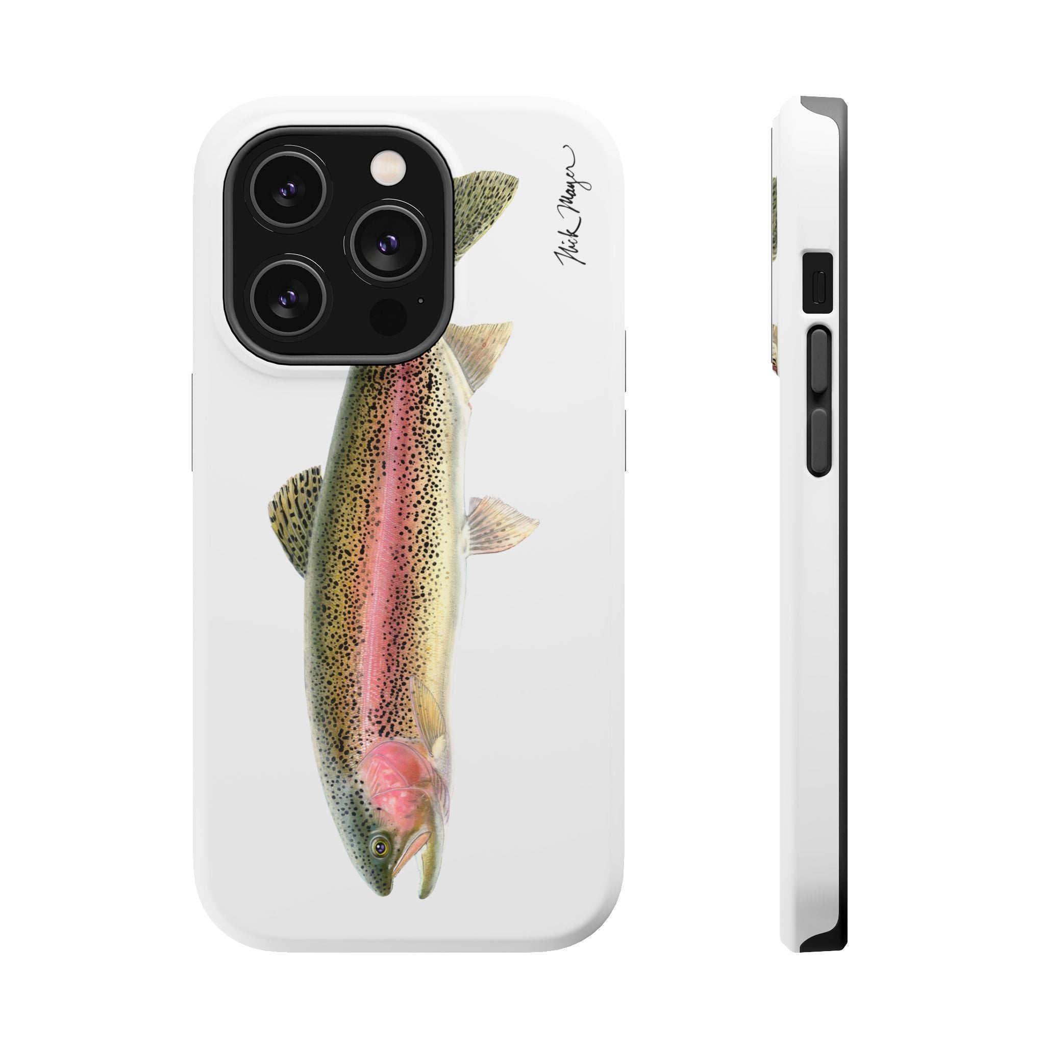 Rainbow Trout MagSafe White iPhone Case